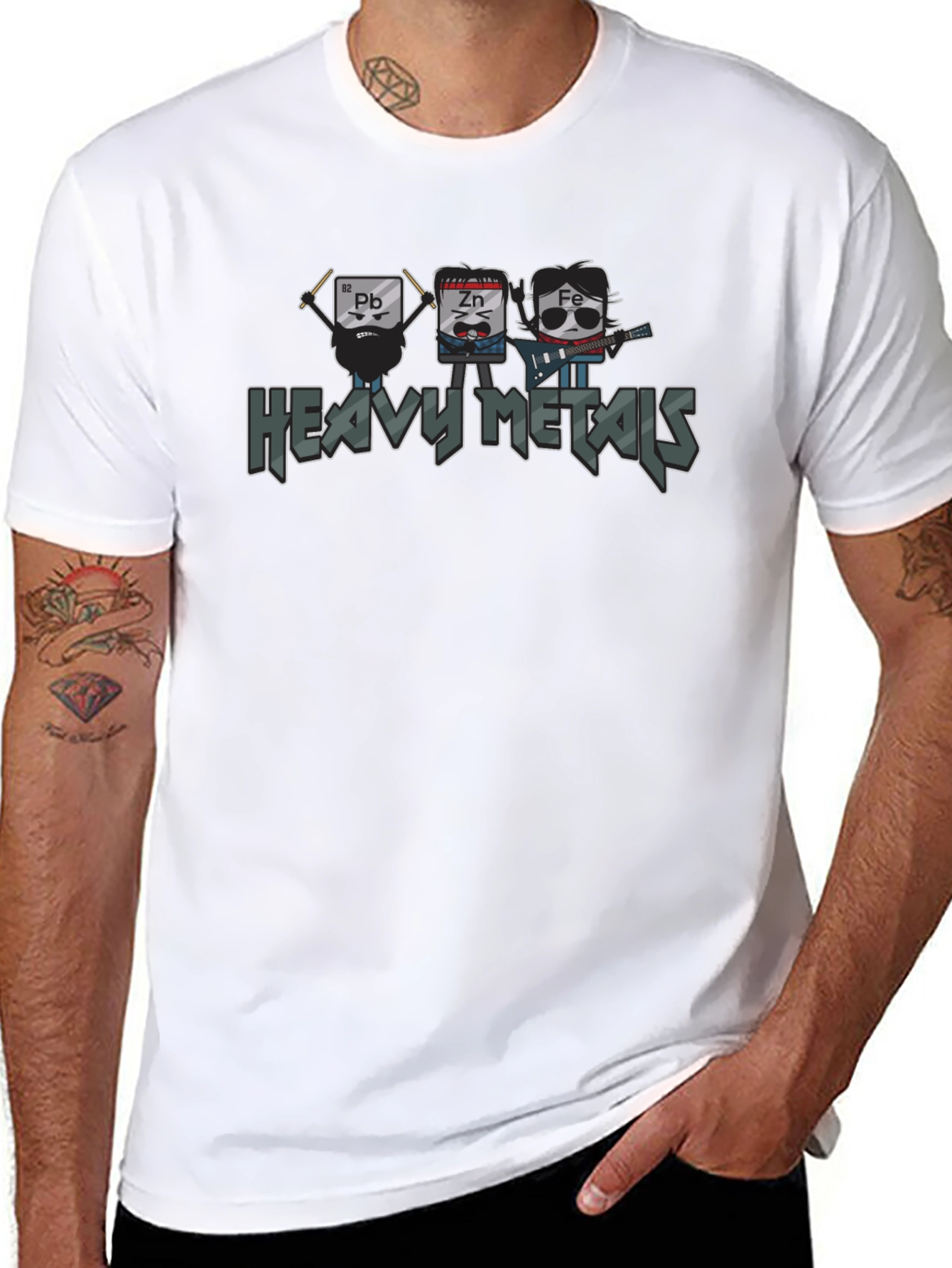 Black Heavy Metals Band Graphic T-Shirt view 8