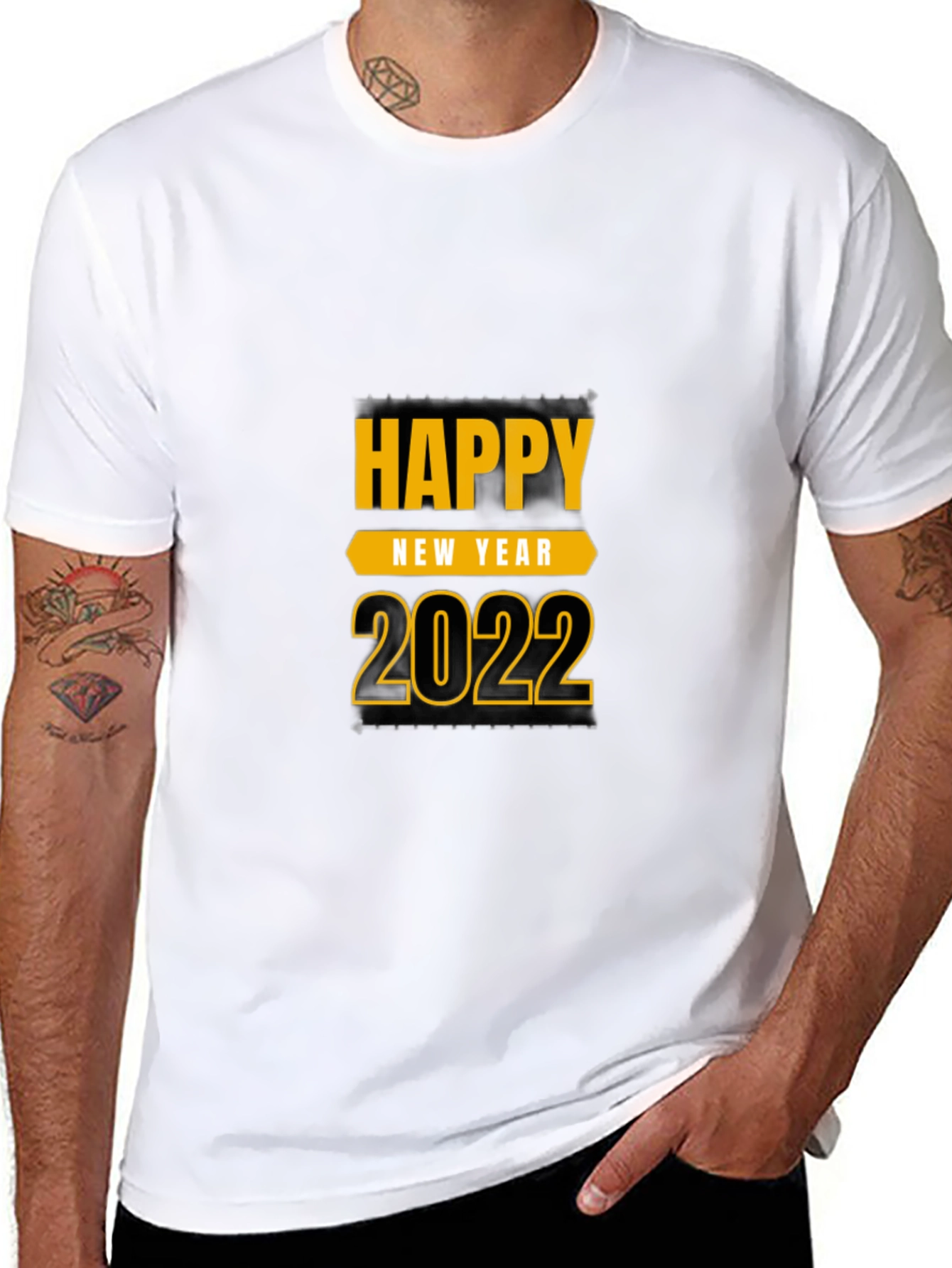 Black Happy New Year 2022 Black T-Shirt view 8