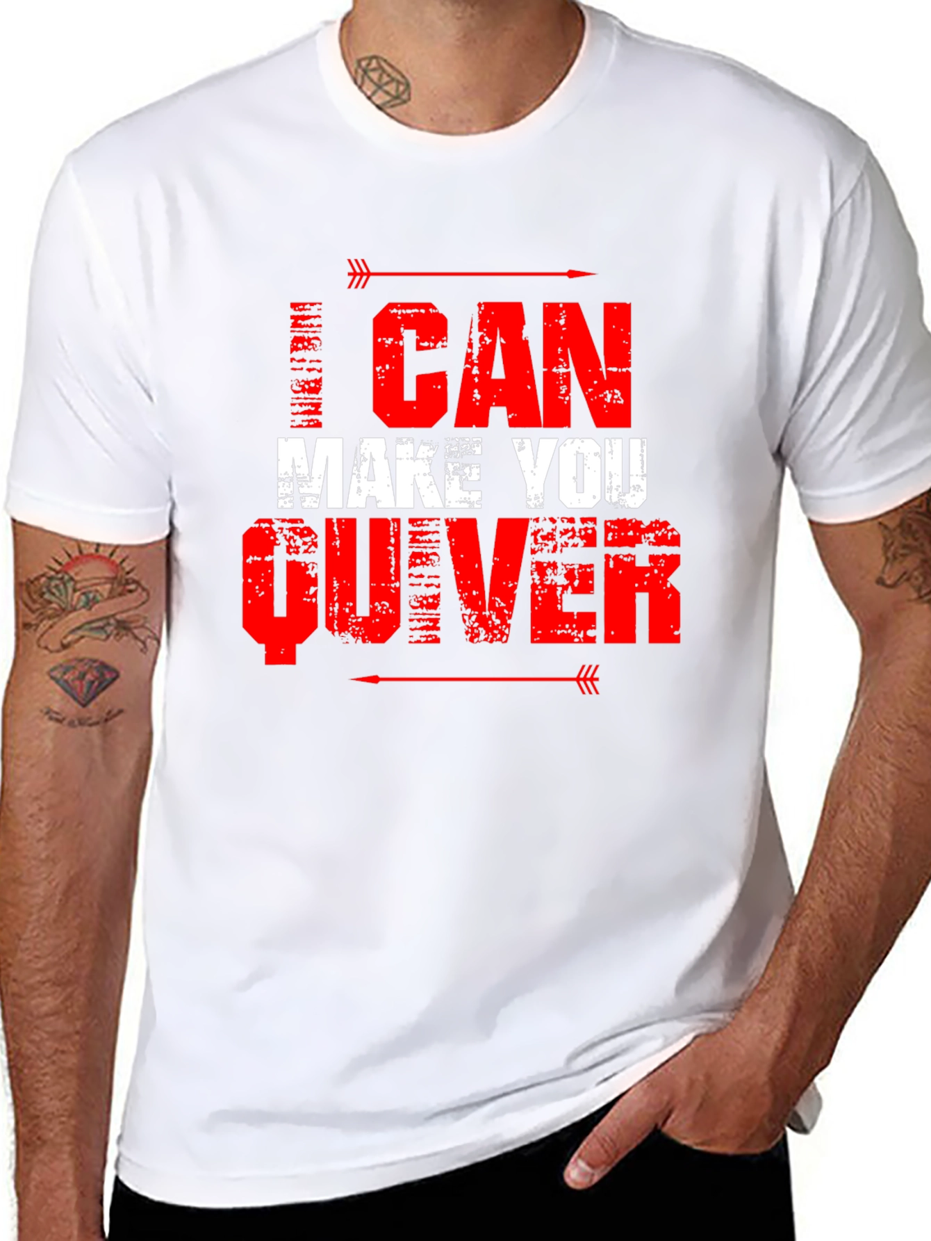 Black I Can Make You Quiver Graphic Tee - Black Cotton Shirt view 8