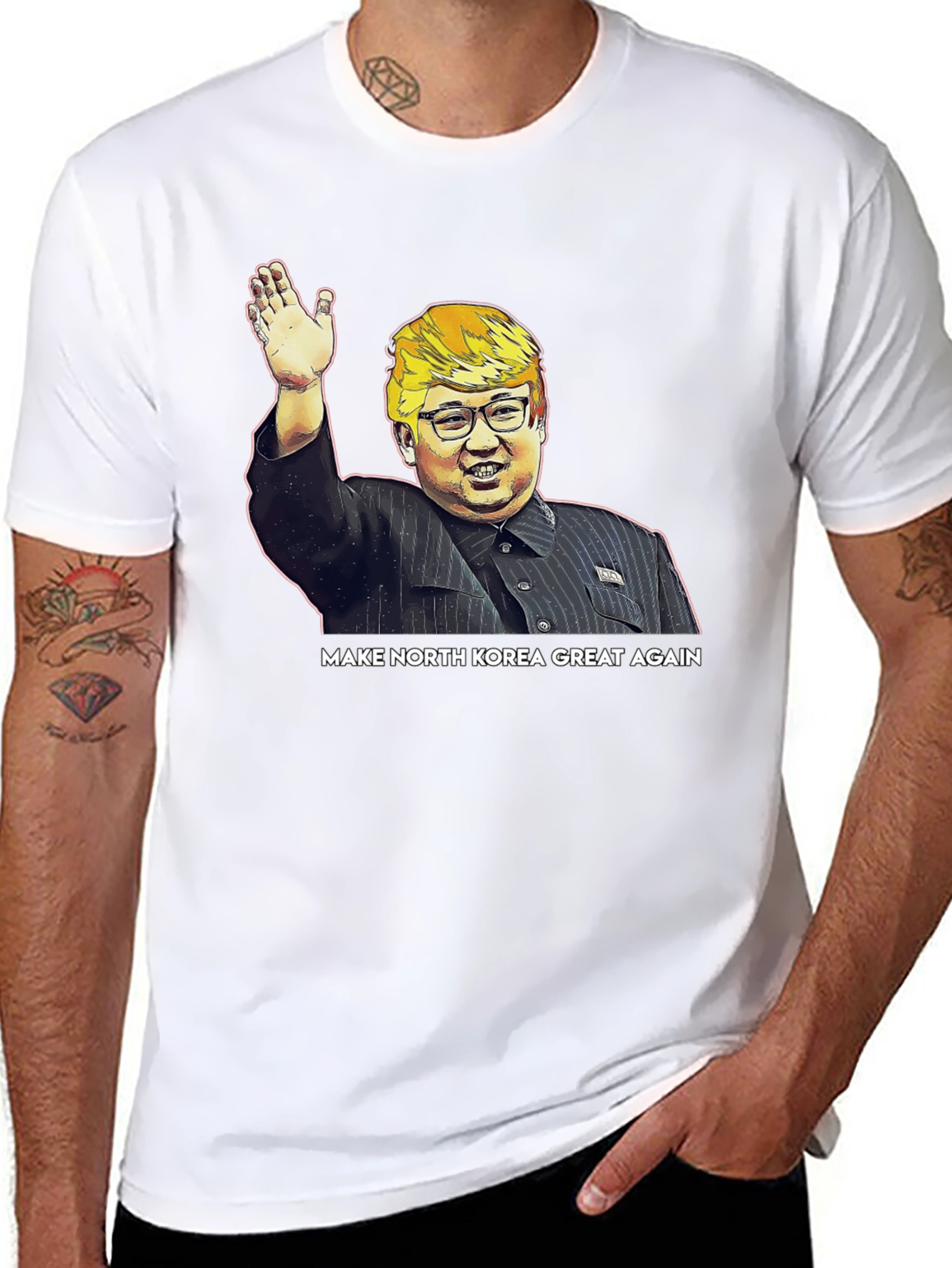 Black Make North Korea Great Again T-Shirt view 8