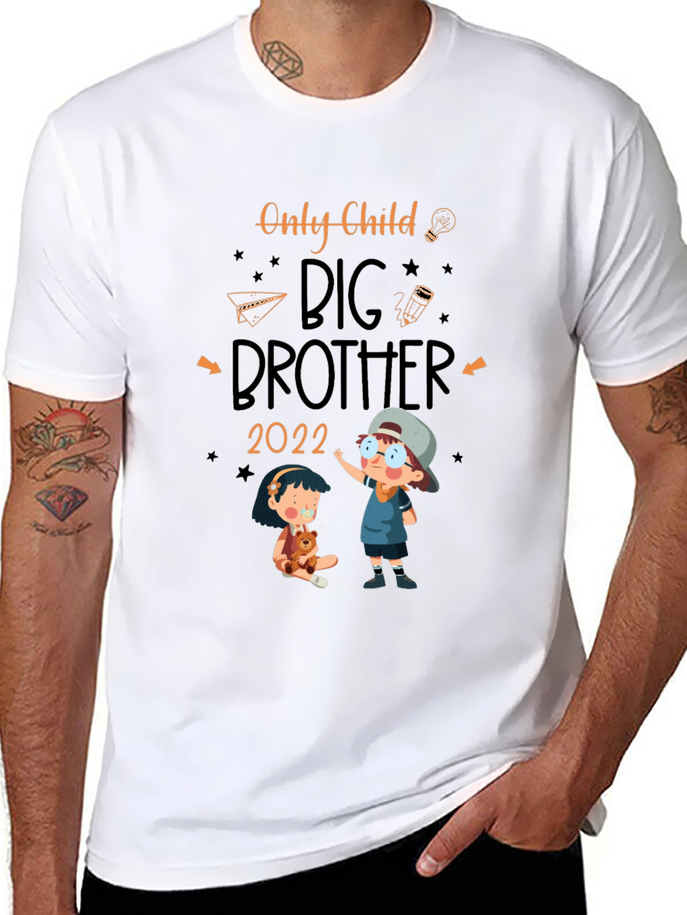 Black Only Child Big Brother 2022 T-Shirt view 8