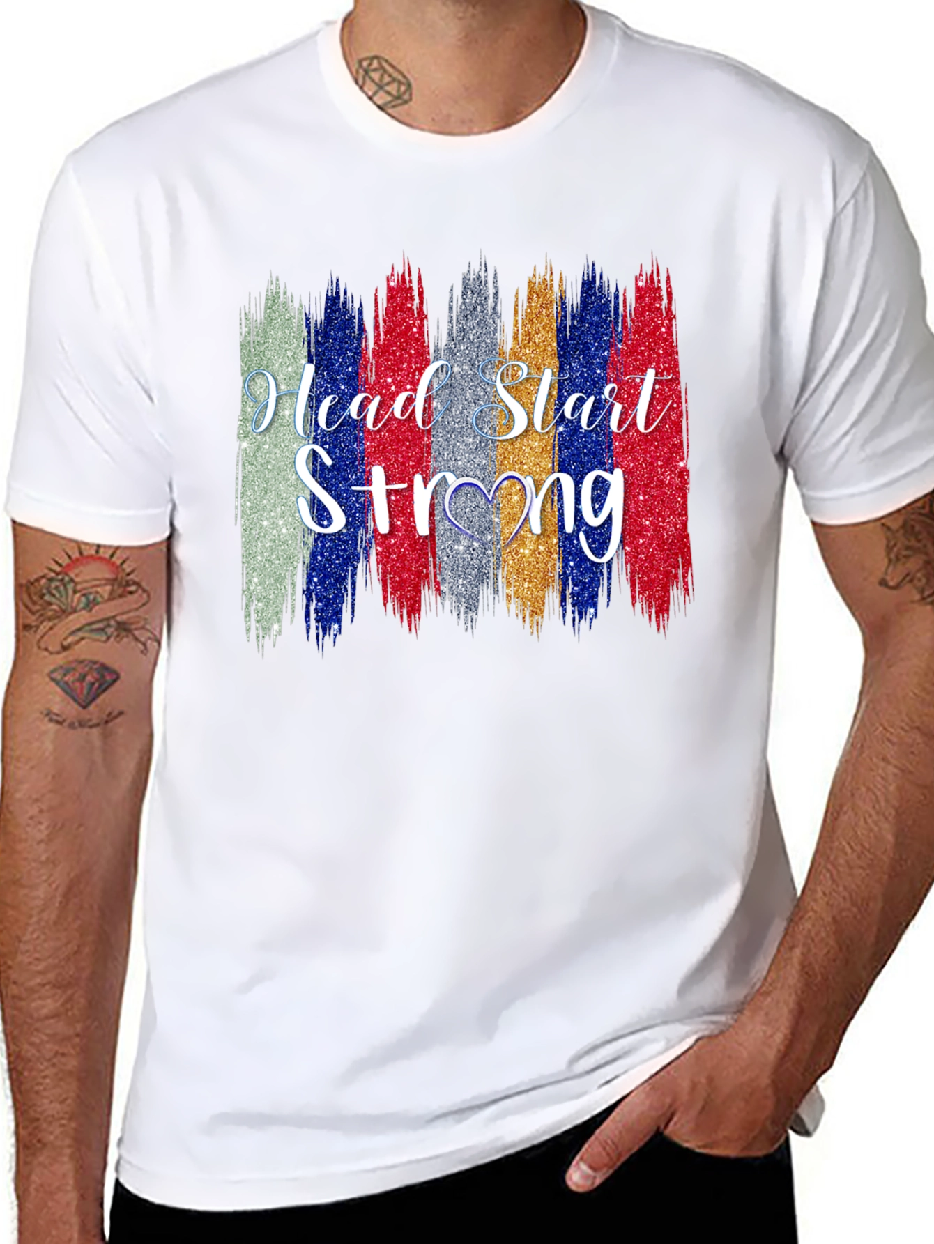 Black Head Start Strong T-Shirt - Unisex view 8