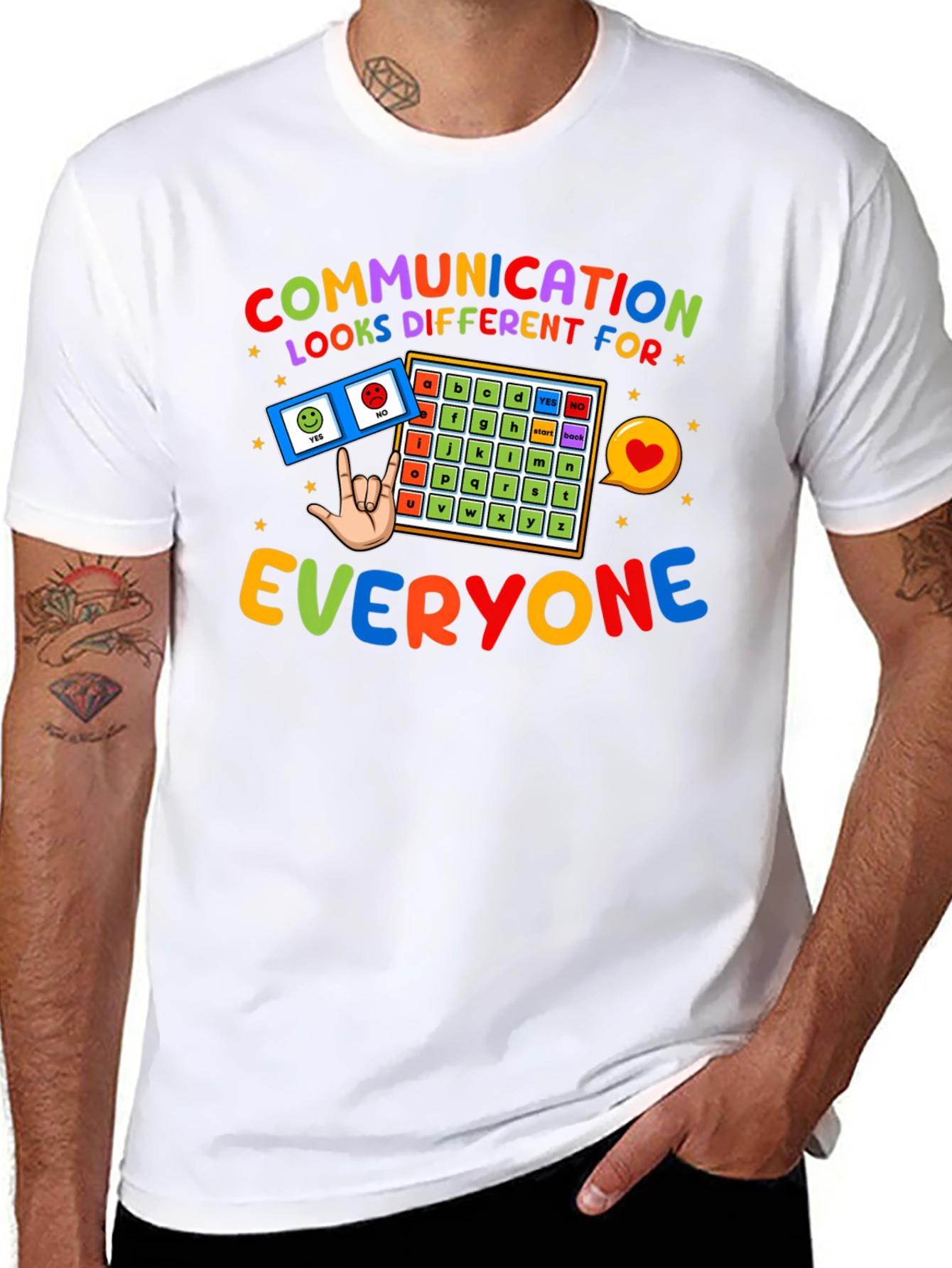 Black Communication Looks Different T-Shirt view 8