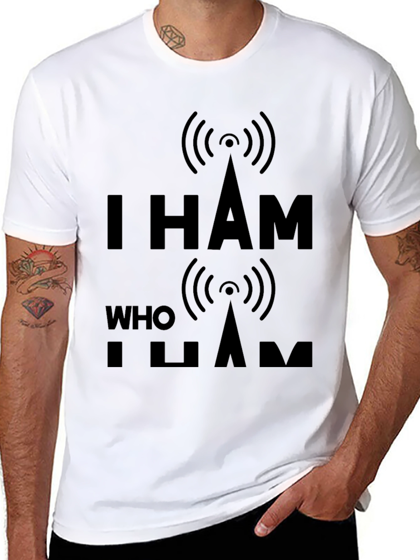 Black I Ham Who I Ham Black T-Shirt view 8