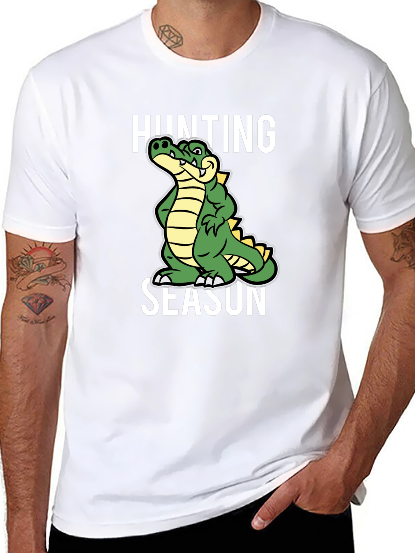 Black Hunting Season Alligator T-Shirt - Black view 8