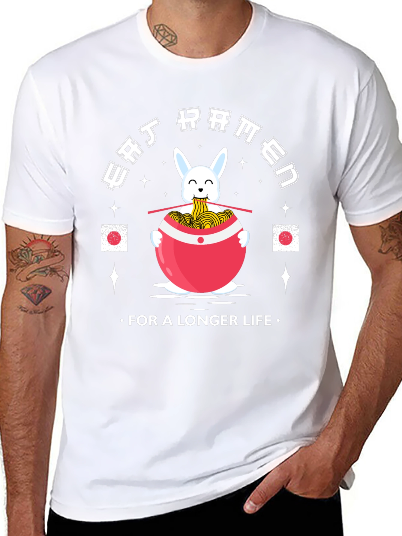 Eat Ramen Longer Life T-Shirt Cute Japanese Style - 8