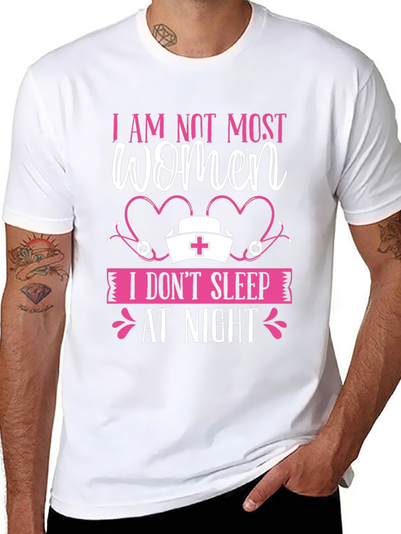 Black I AM NOT MOST WOMEN T-Shirt view 8