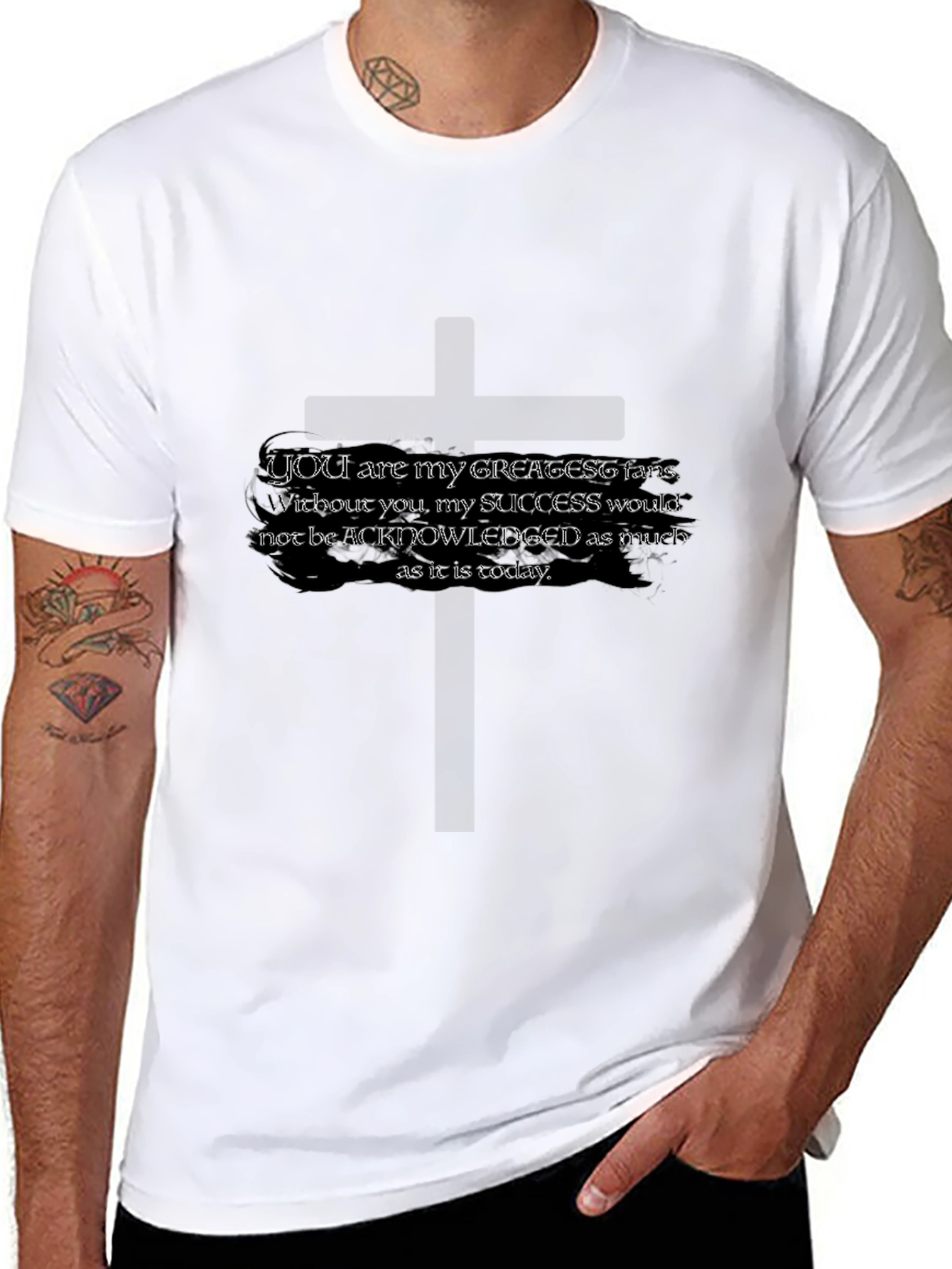 Black Greatest Fans Graphic Tee - Black view 8