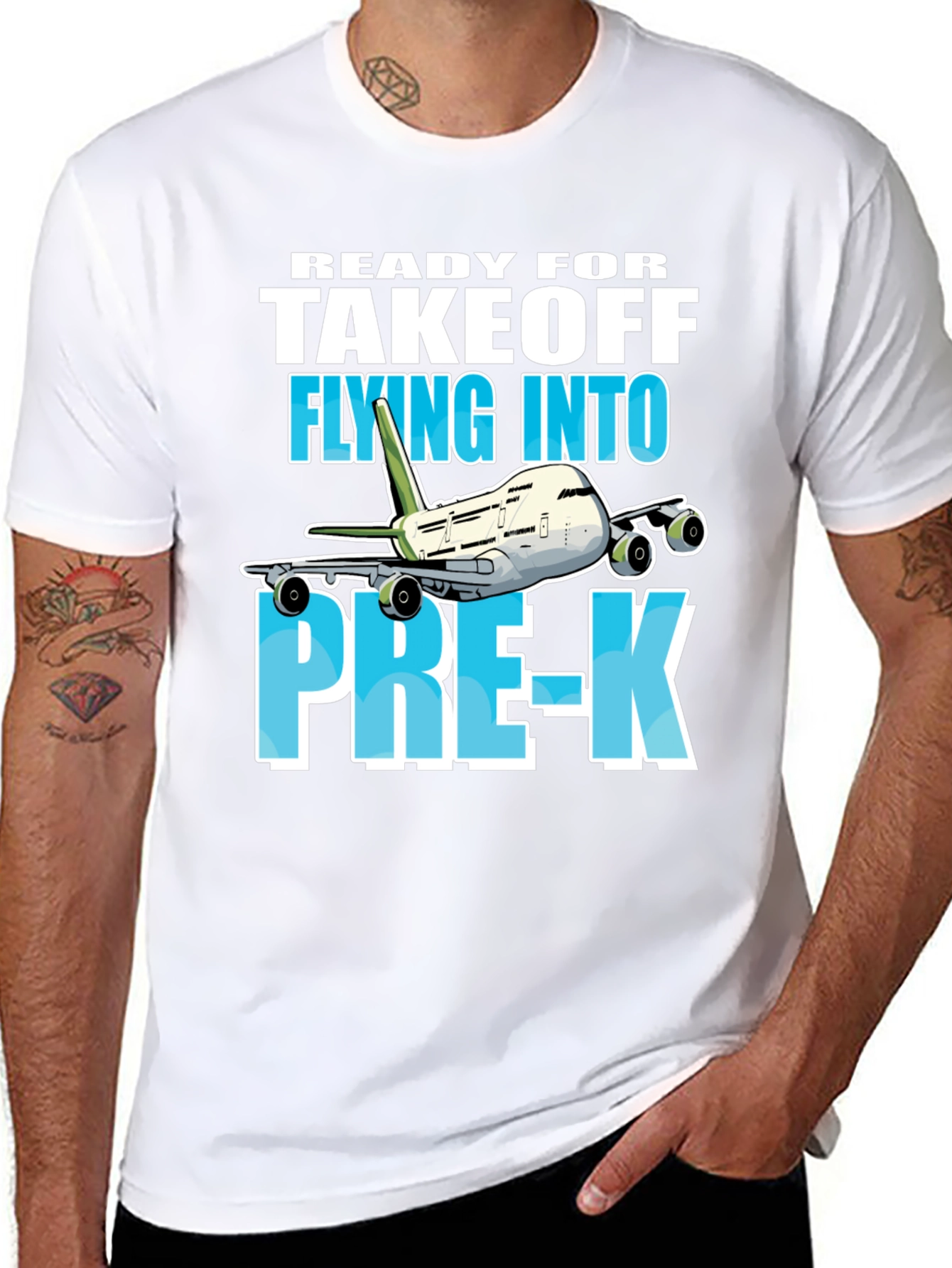 Black Ready for Takeoff Pre-K T-Shirt view 8
