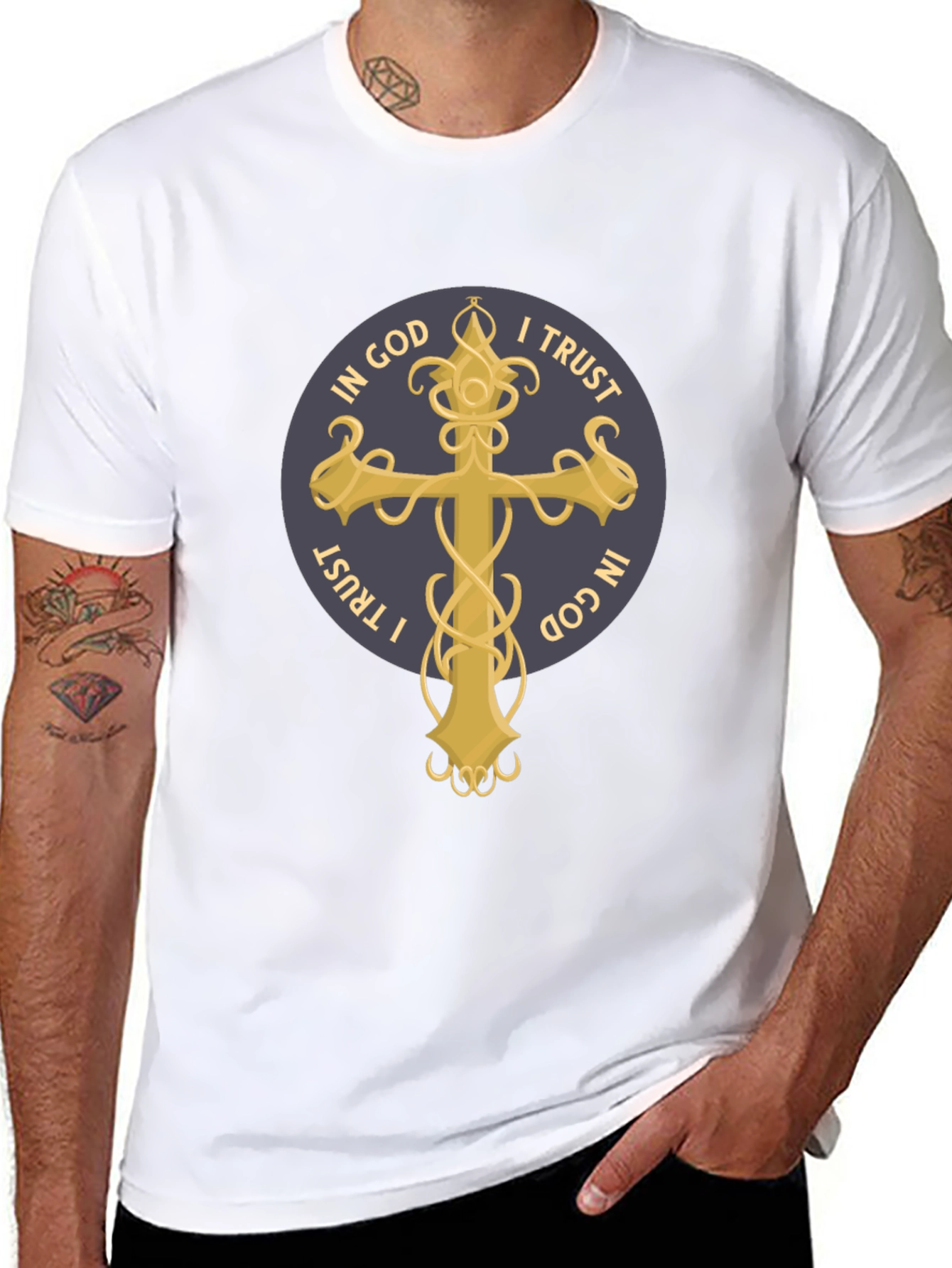 Black Faithful Tee: In God I Trust Graphic T-Shirt view 8