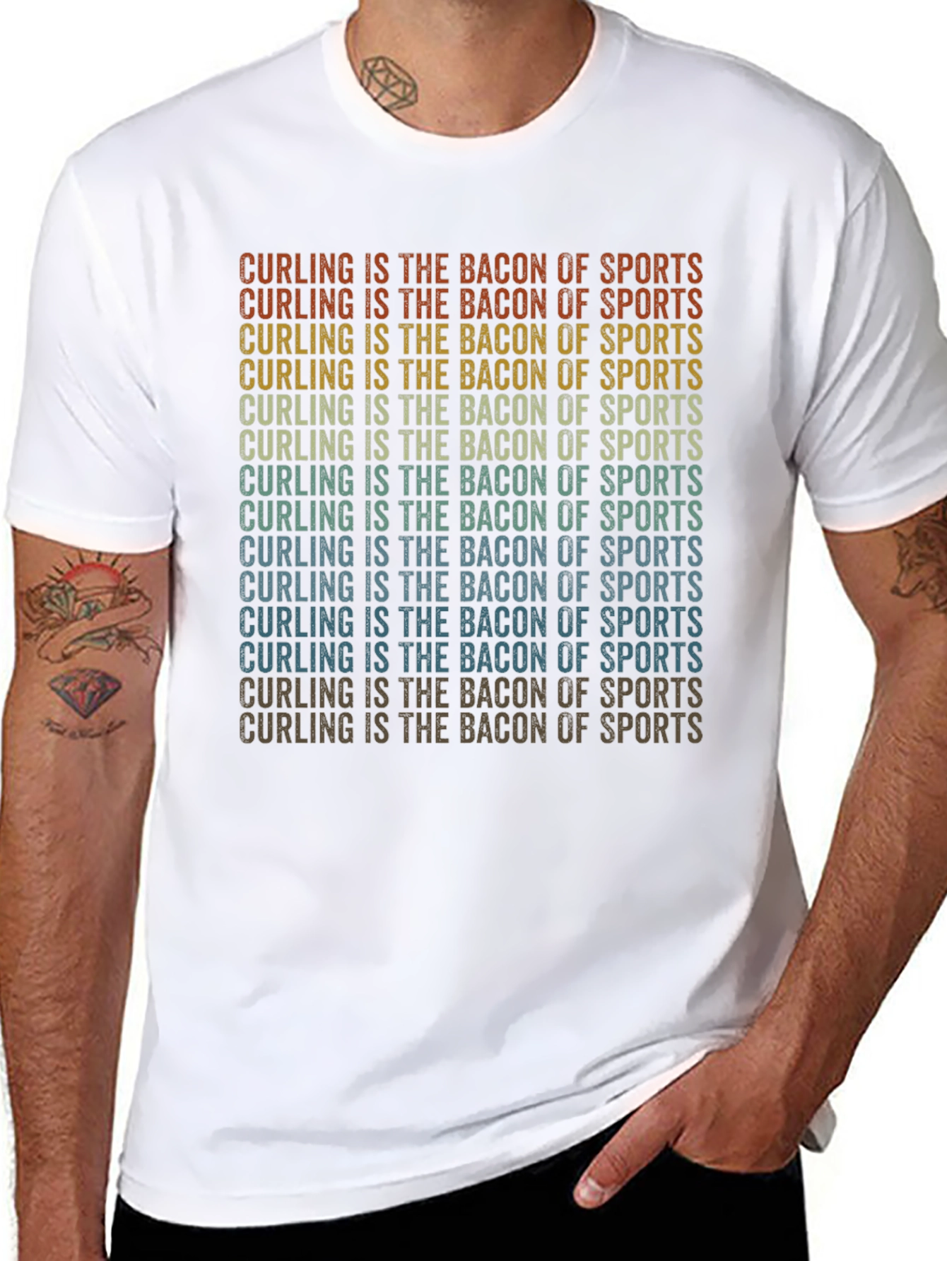 Black Curling is the Bacon of Sports T-Shirt view 8