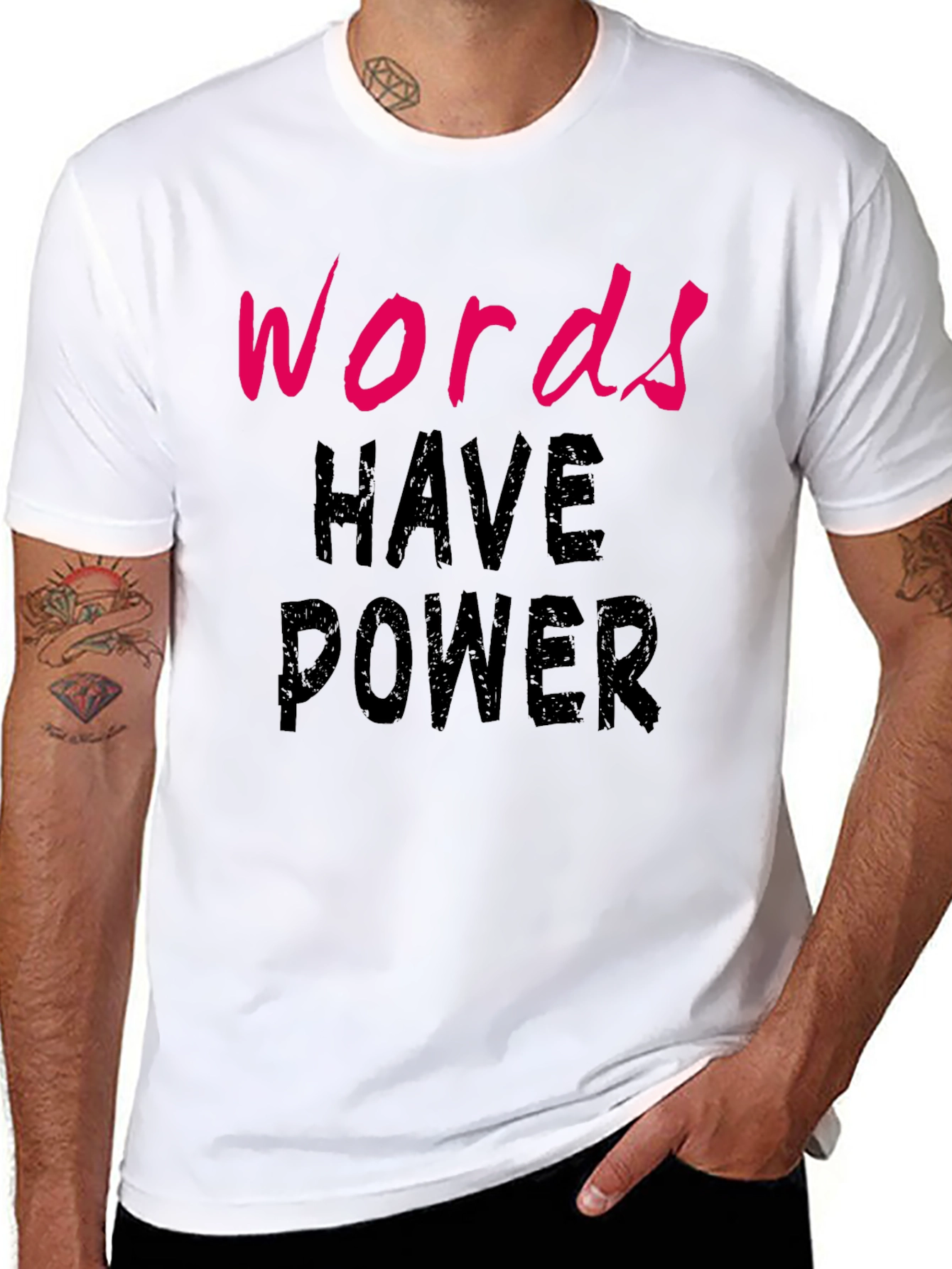 Black Words Have Power Black T-Shirt view 8