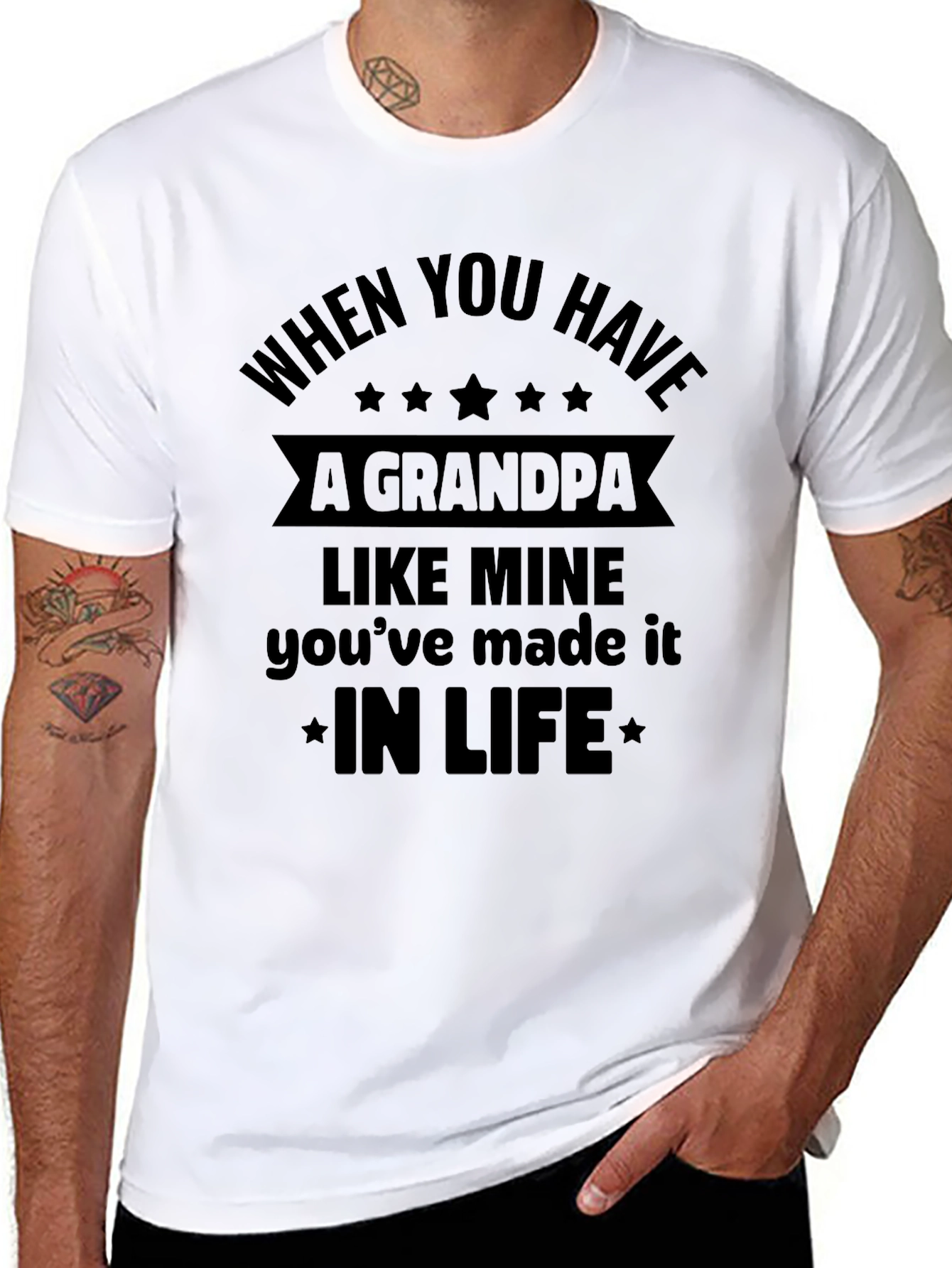 Black Grandpa Gift T-Shirt - 'When You Have A Grandpa Like Mine'  view 8