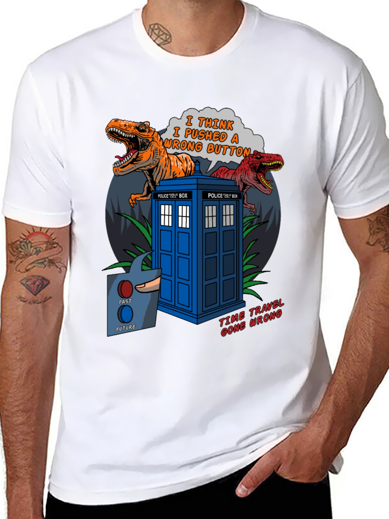 Black Time Travel Gone Wrong T-Shirt view 8