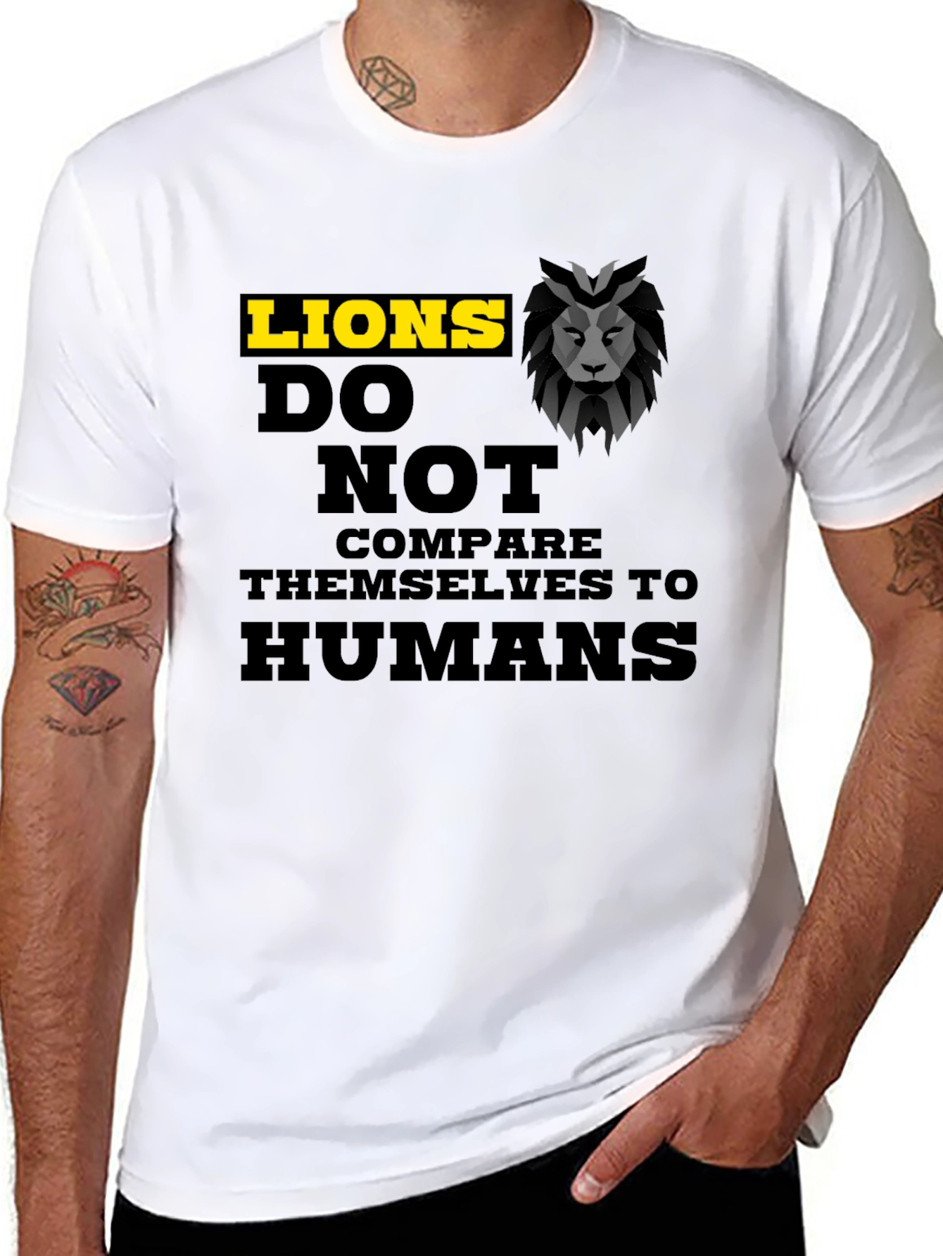 Black Lion's Don't Compare T-Shirt view 8