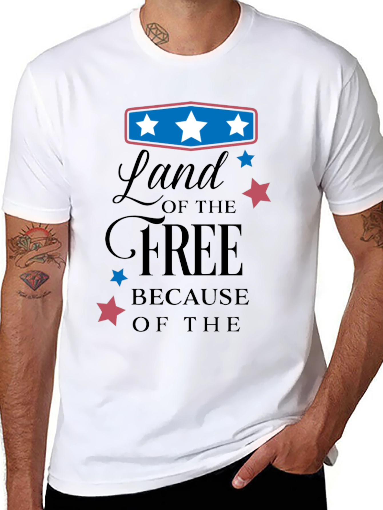Black Land of the Free Graphic Tee view 8