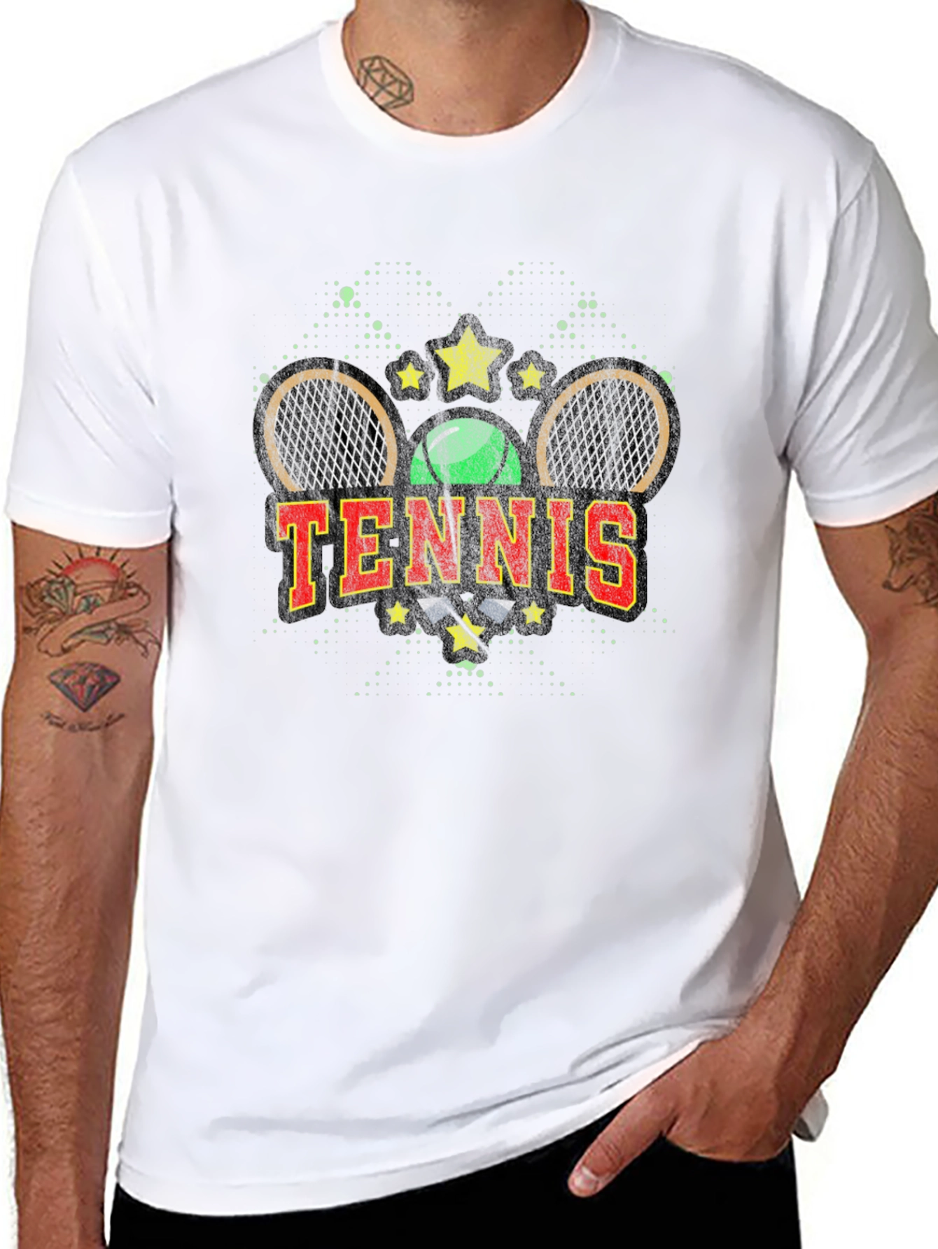 Black Tennis Graphic T-Shirt view 8