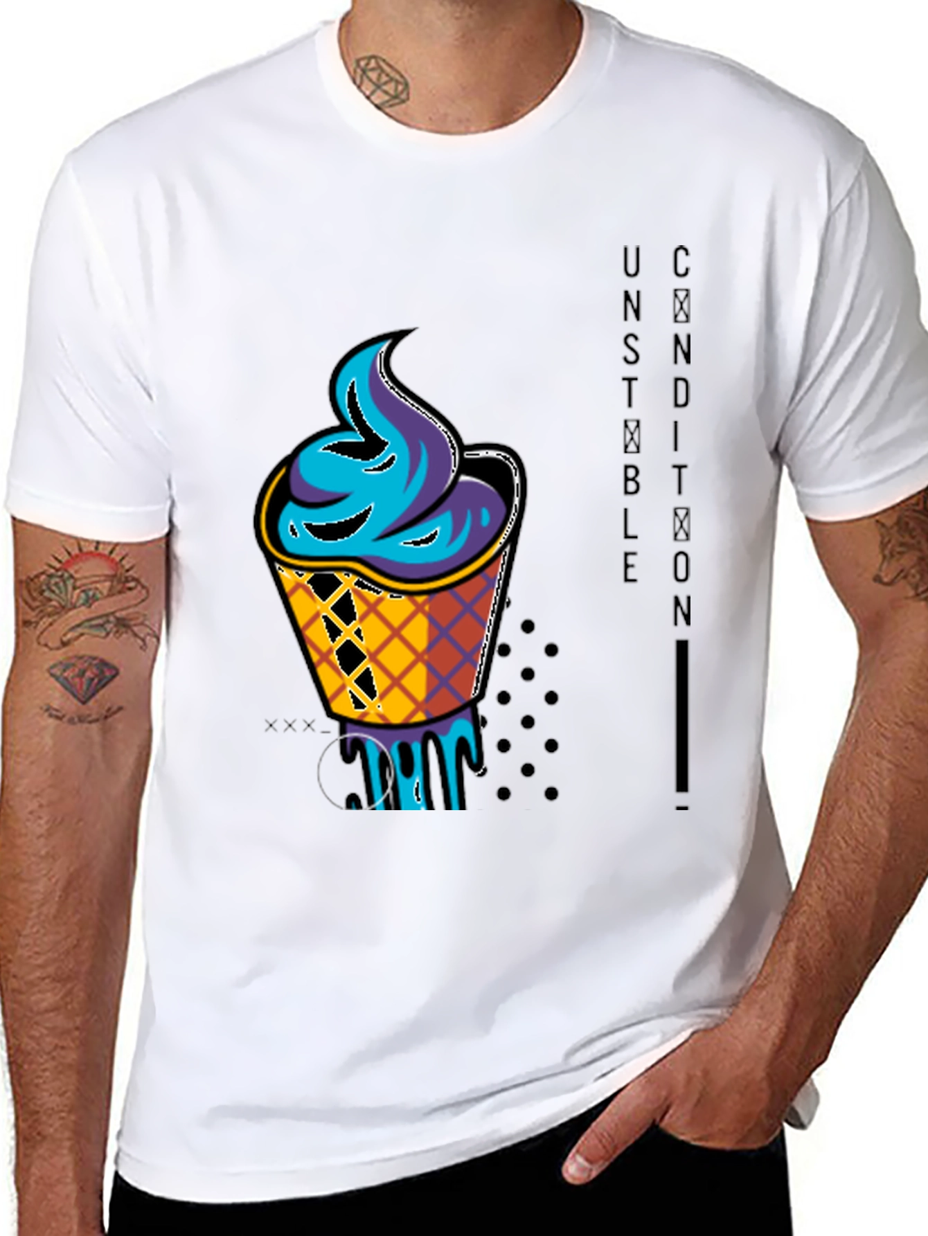 Black Unstable Condition Graphic T-Shirt view 8