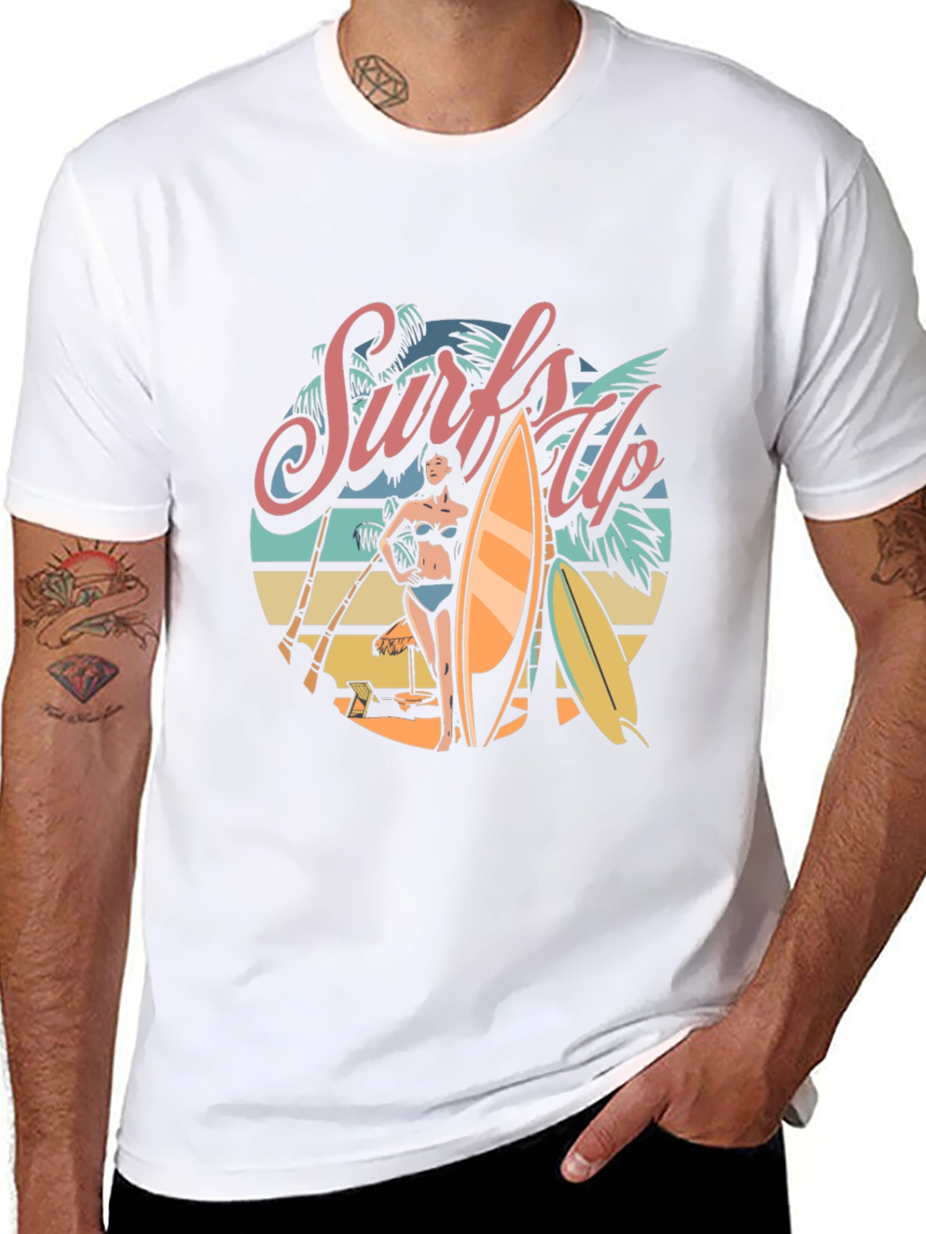 Black Surfs Up Graphic T-Shirt - Beach Vibes view 8