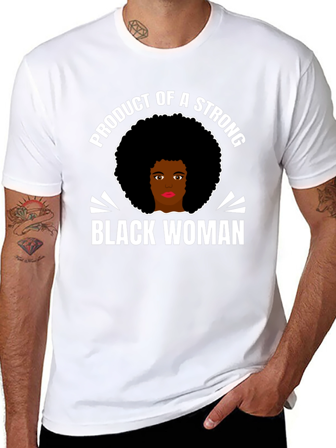 Black Strong Black Woman Graphic T-Shirt view 8