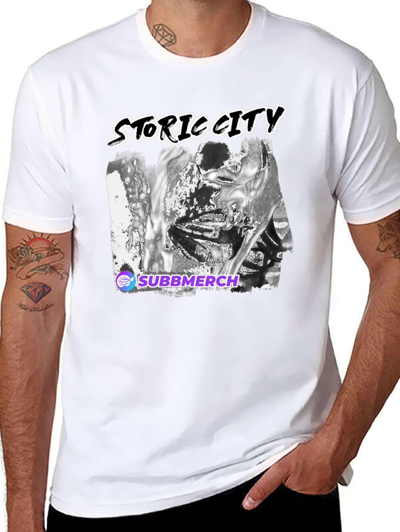 Black Storic City Black T-Shirt view 8