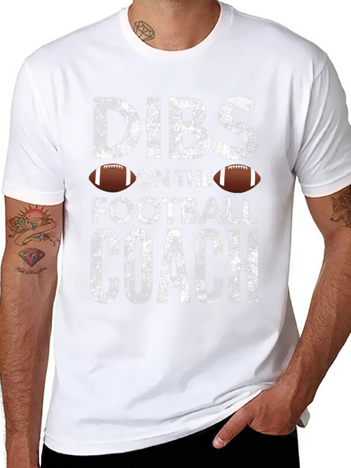 Black Dibs On The Football Coach T-Shirt view 8