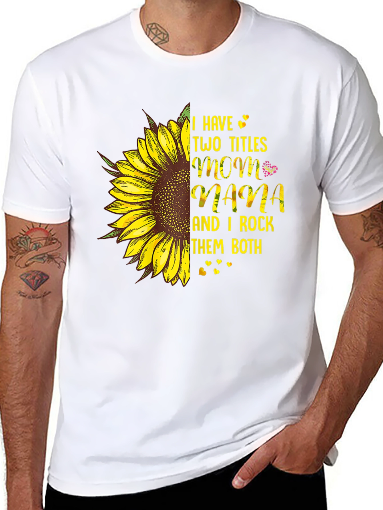 Mom & Mama Sunflower Graphic T-Shirt - 8
