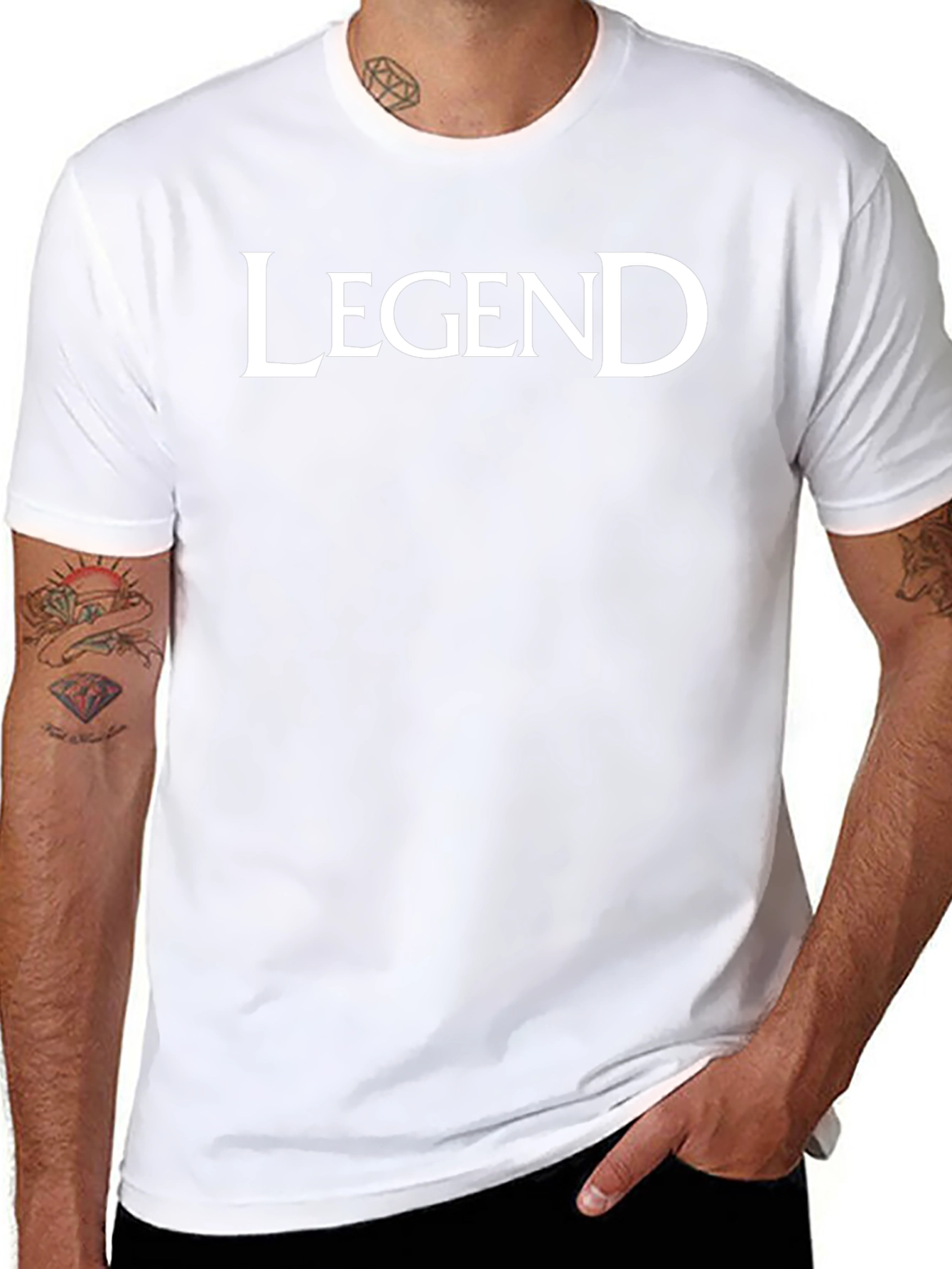 Black Legend Graphic T-Shirt - Black Crew Neck Tee view 8