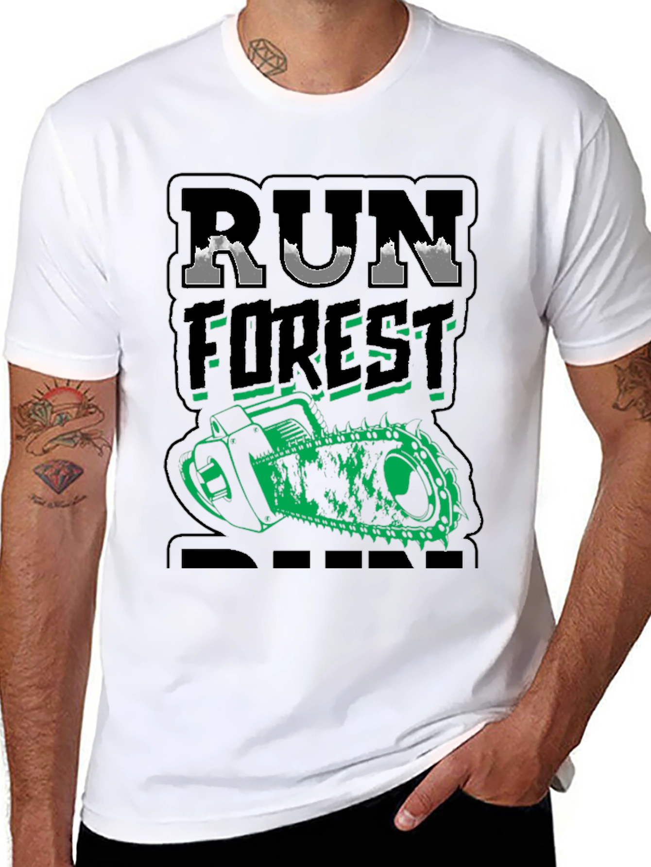 Black Run Forest Run Graphic Tee view 8