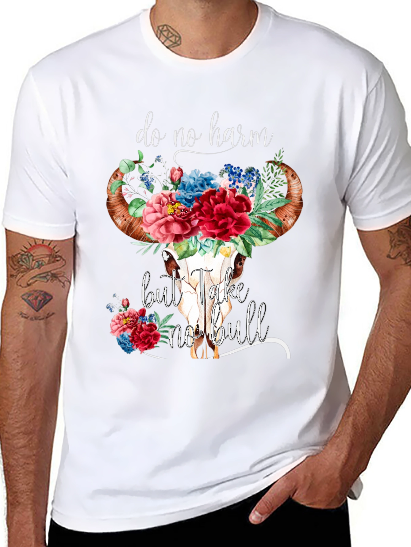 Black Do No Harm Graphic Tee view 8