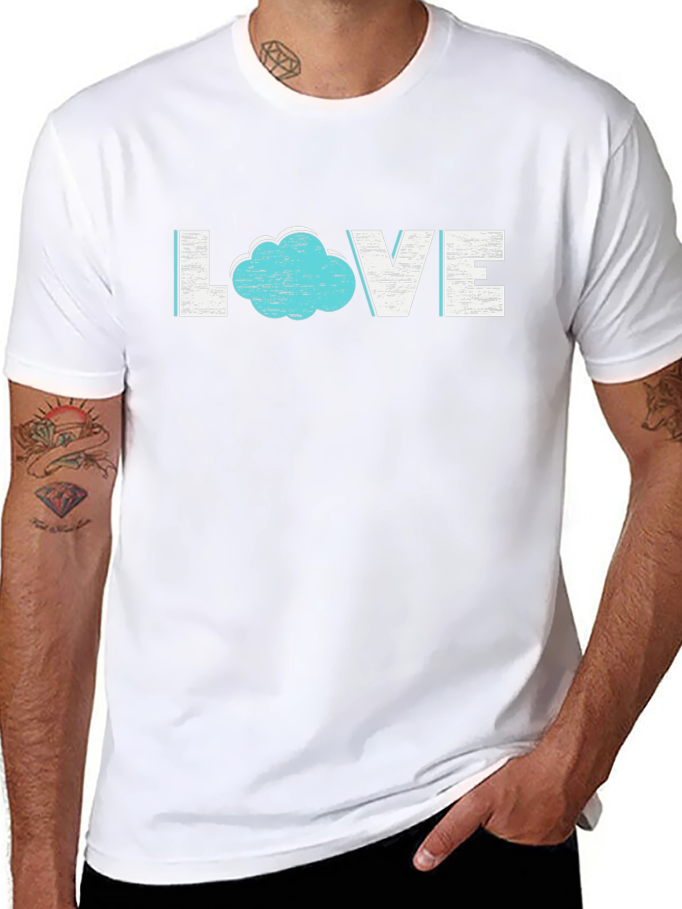 Black Cloud Love T-Shirt - Stylish Graphic Tee view 8