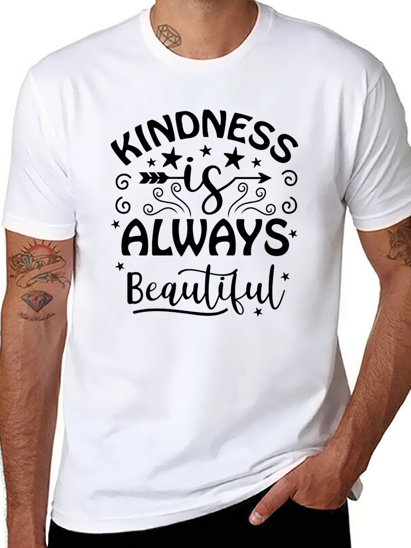 Black Kindness is Always Beautiful Graphic Tee view 8
