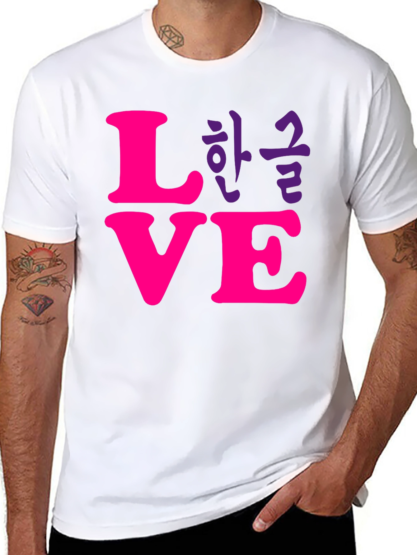 Black Love Korean T-Shirt - Stylish Graphic Tee view 8