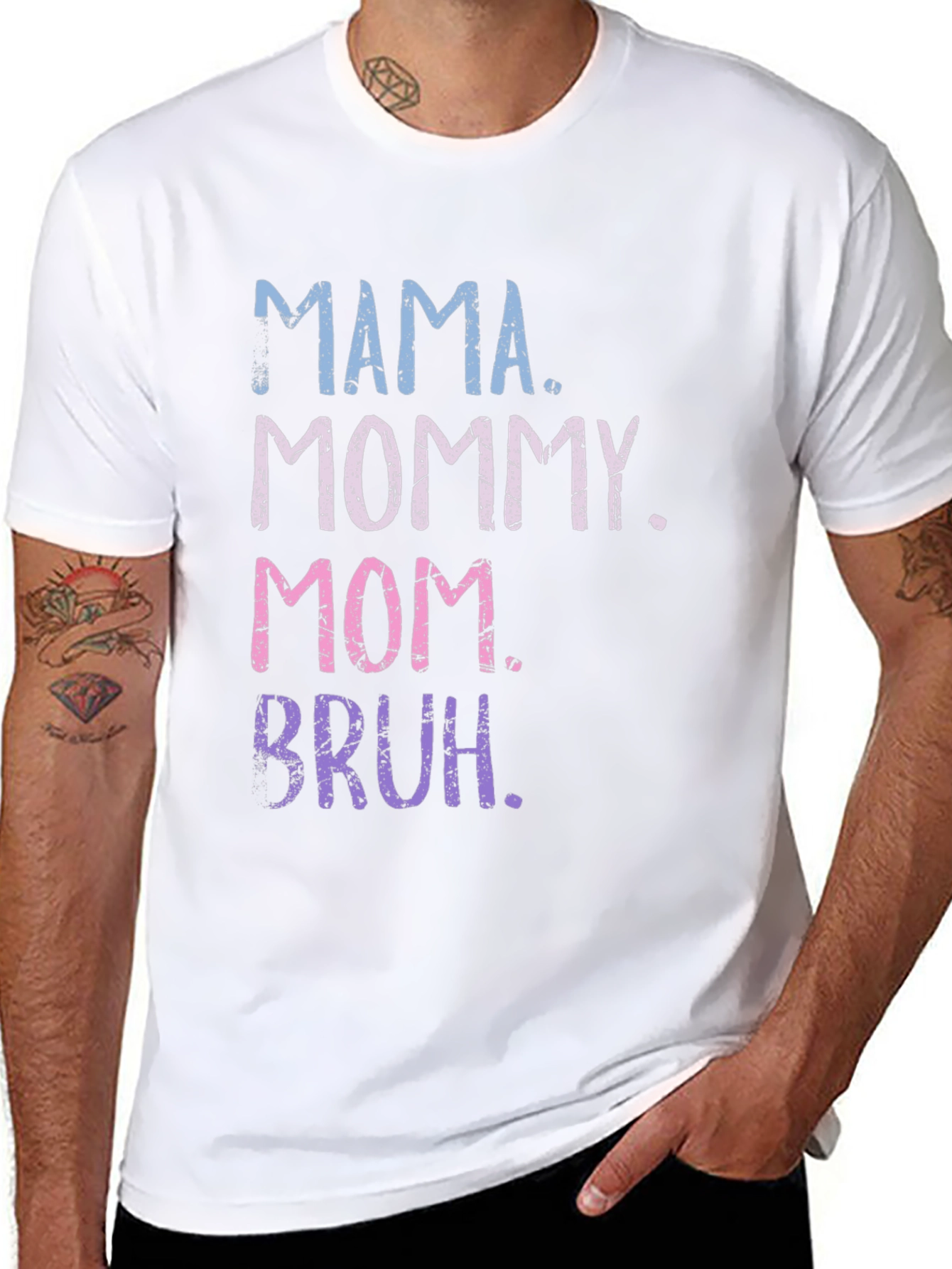 Black Mama Mommy Mom Bruh T-Shirt Novelty Sarcastic Tee view 8