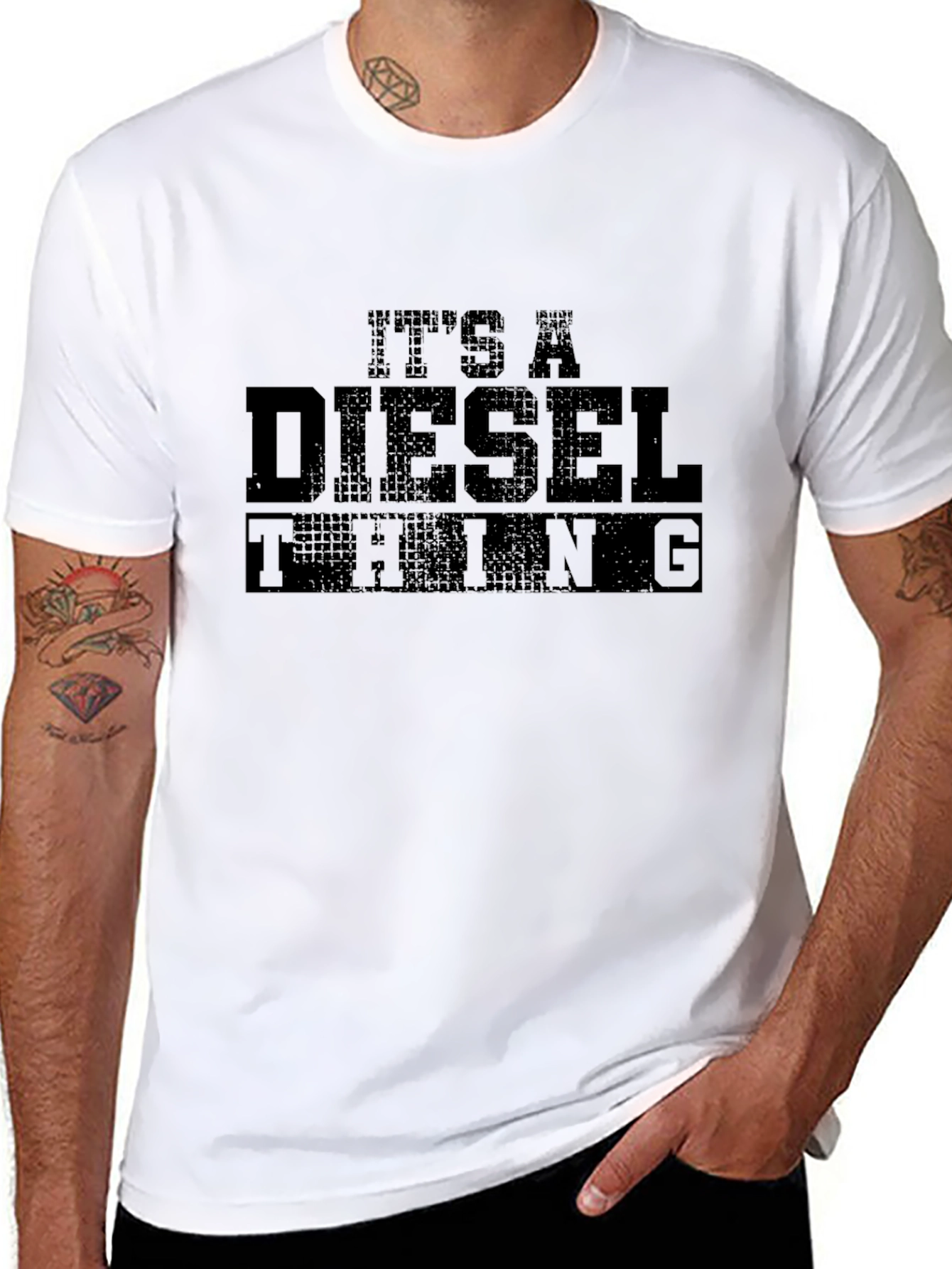 Black Diesel Thing T-Shirt - Black Graphic Tee view 8