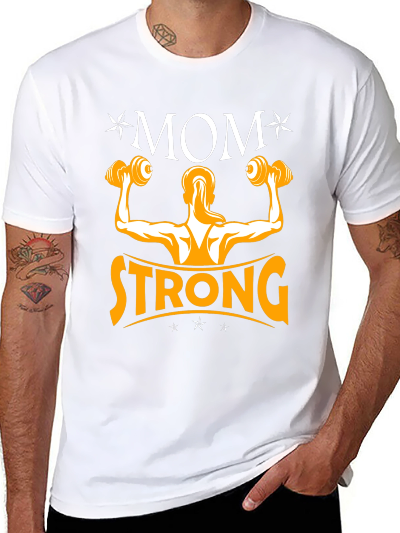 Black Mom Strong Black T-Shirt view 8
