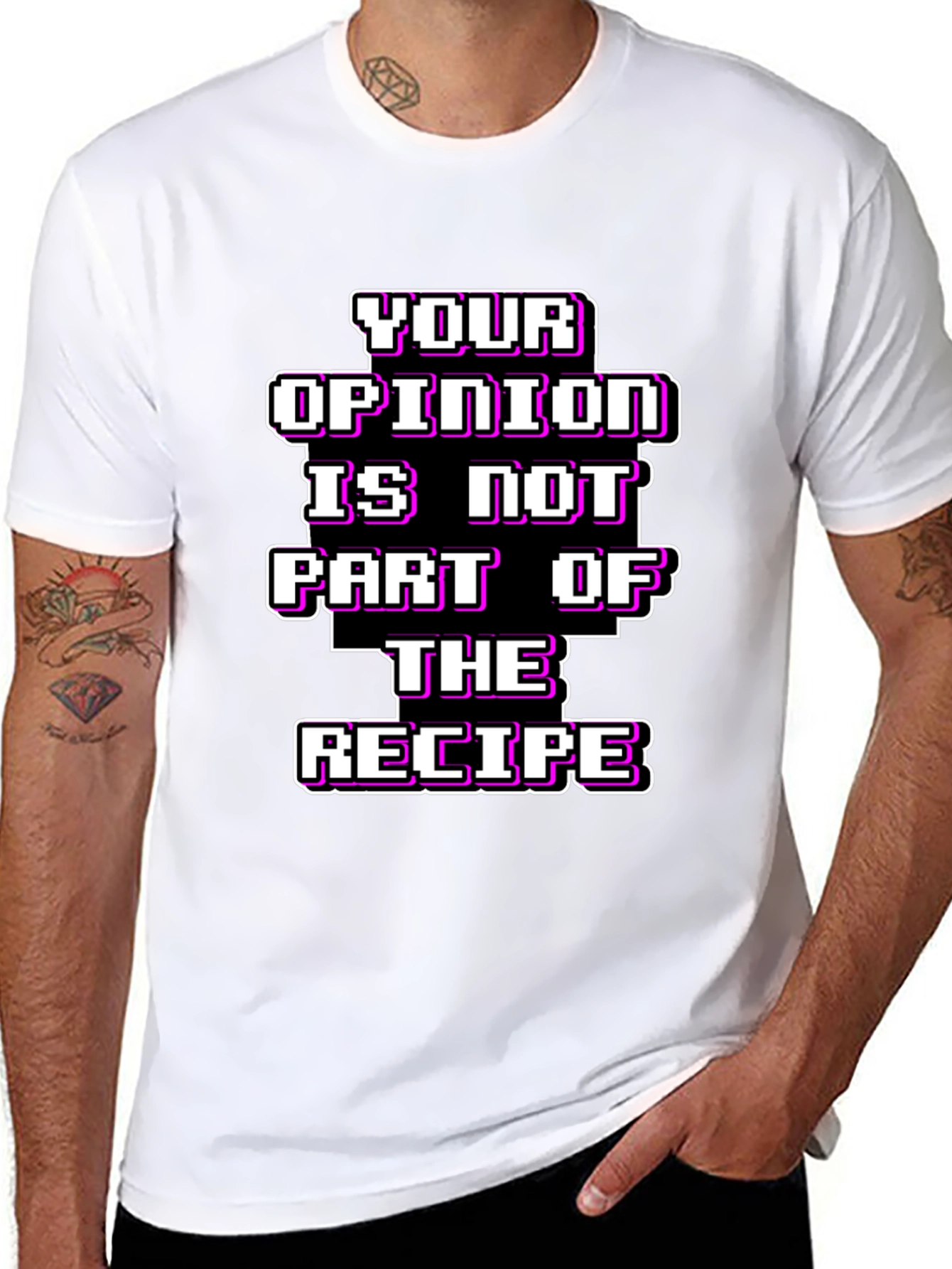 Black Your Opinion T-Shirt - Funny Recipe Tee view 8