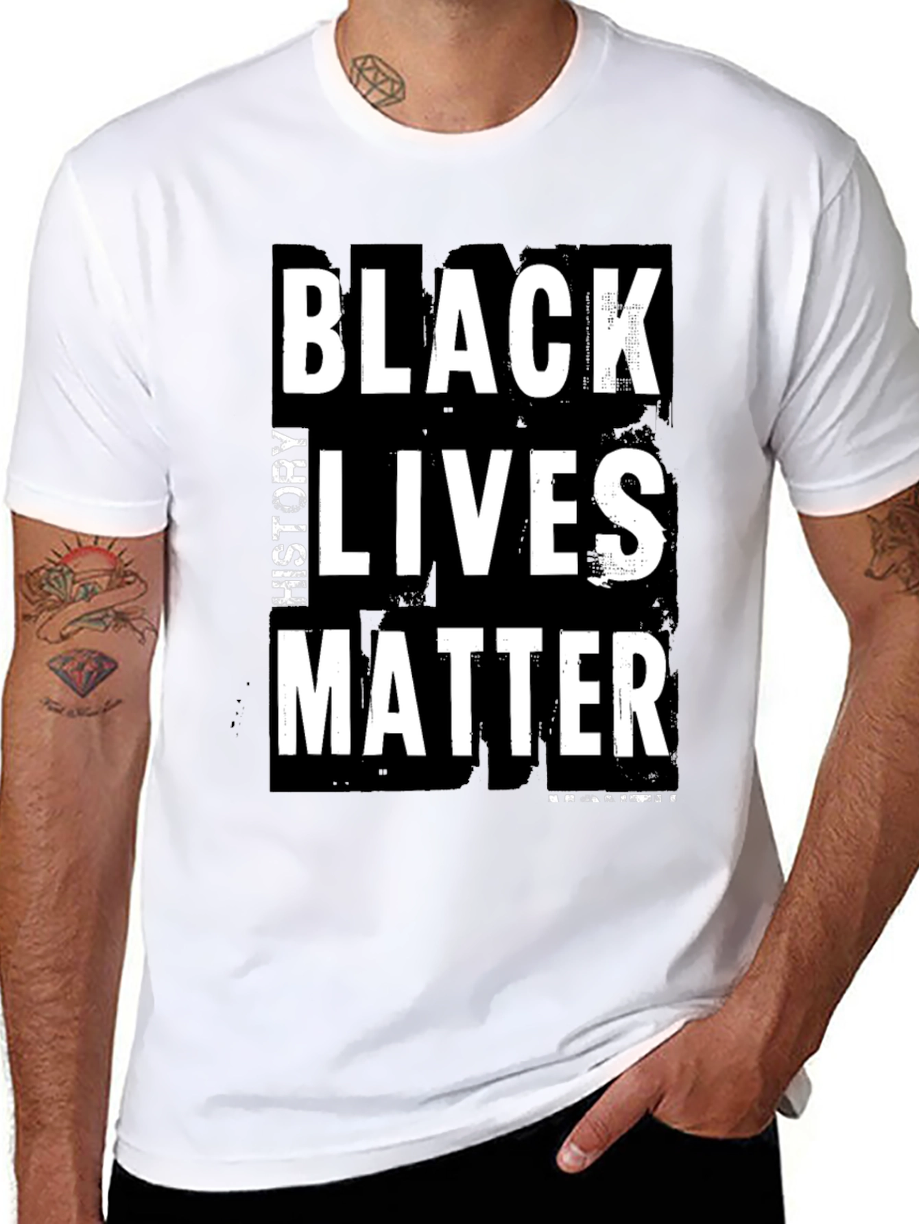Black Black History Lives Matter Graphic T-Shirt view 8