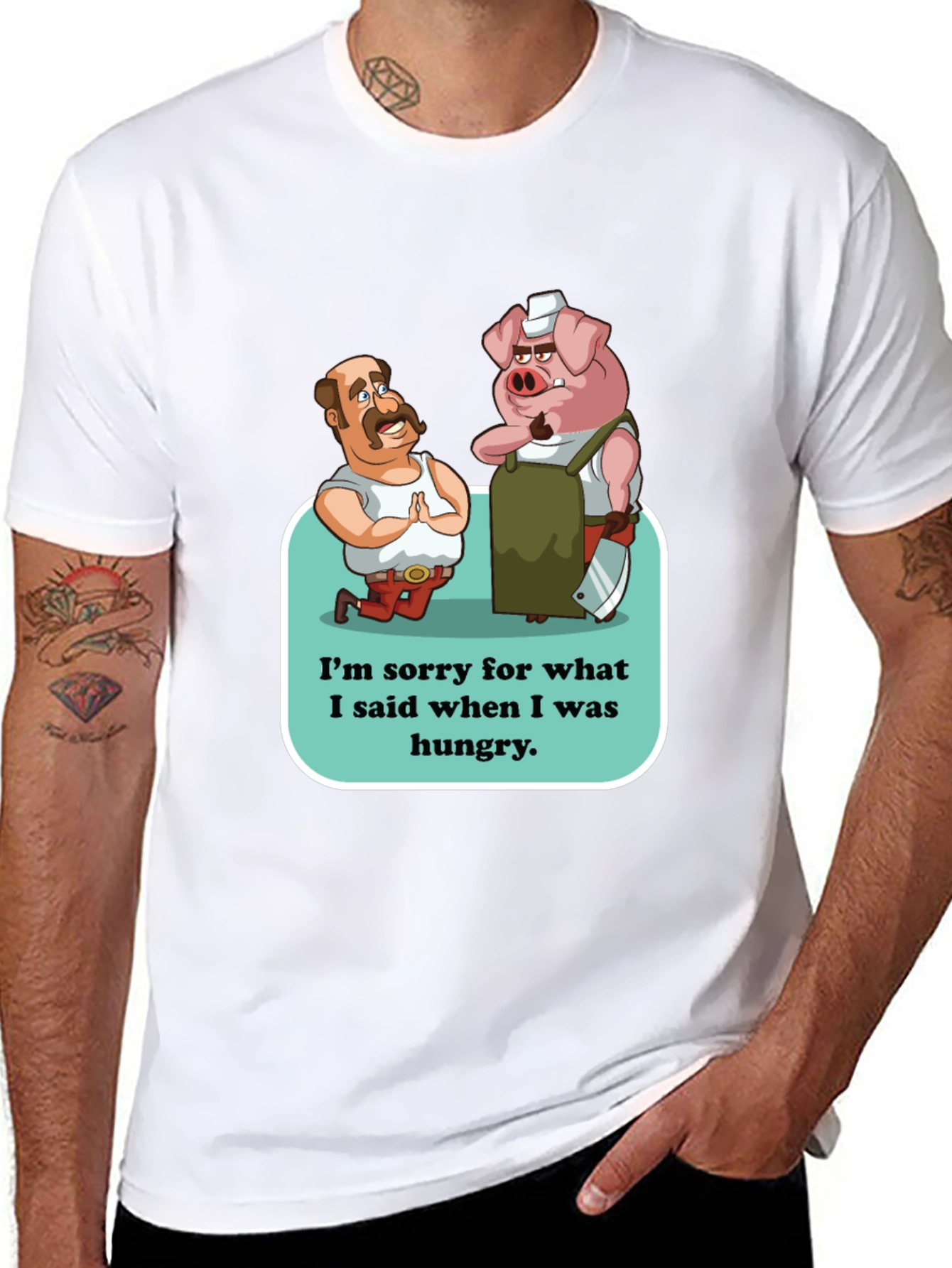 Black Funny "I'm Sorry" Graphic T-Shirt view 8