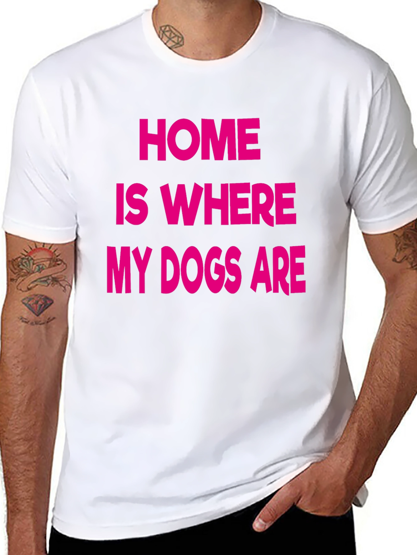 Black Home Is Where My Dogs Are Graphic Tee view 8