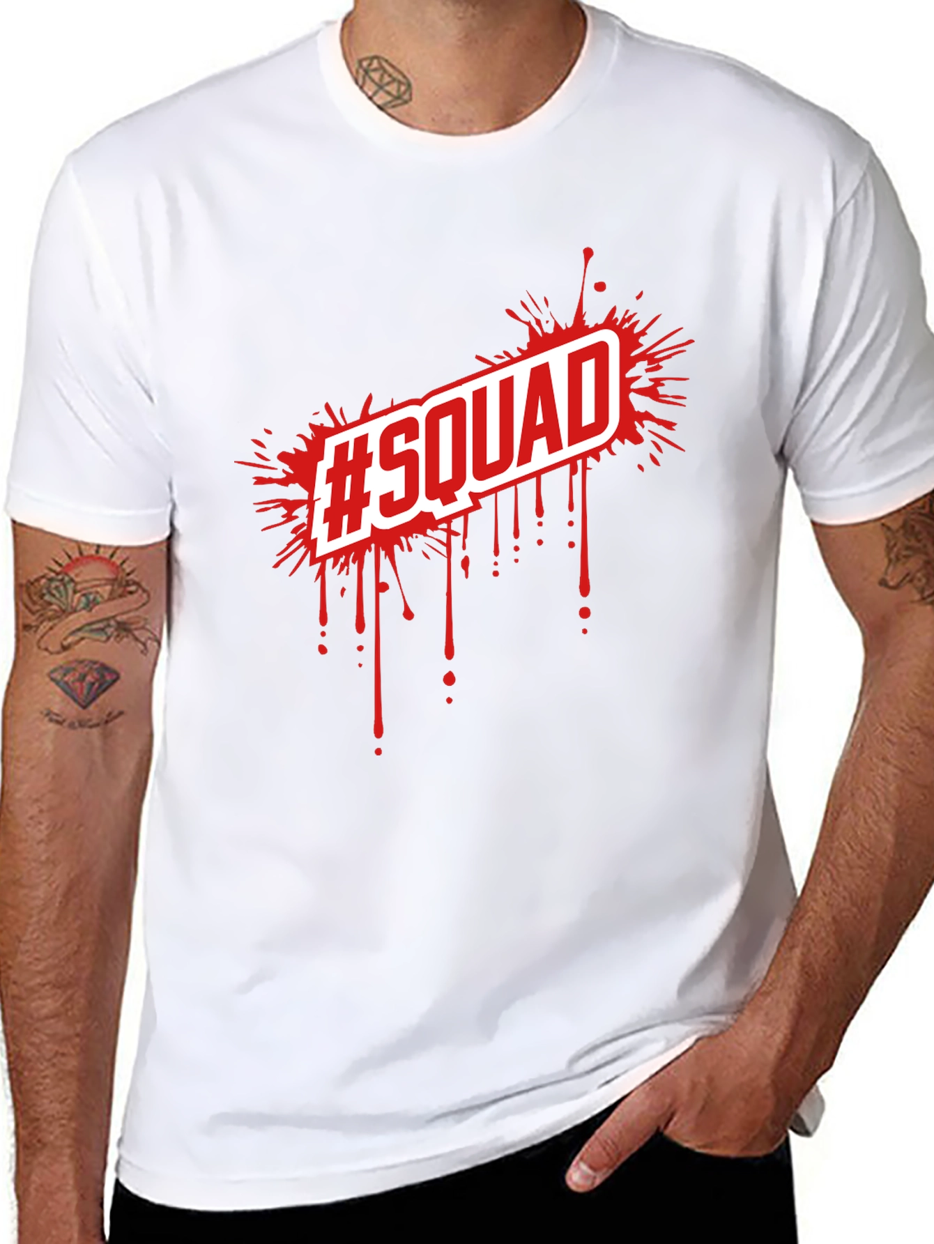 Black Squad Tee - Black Graphic T-Shirt view 8