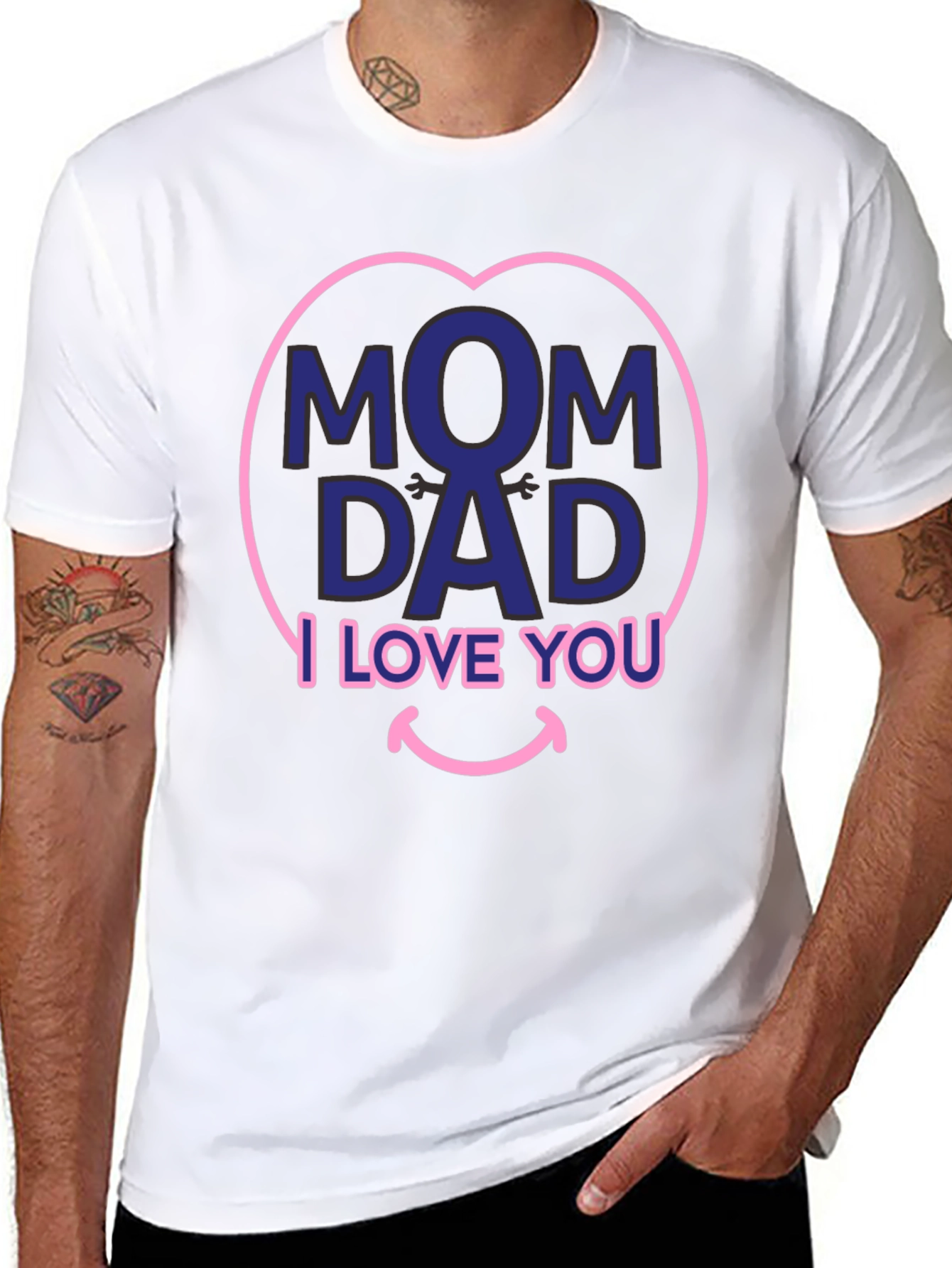Black Mom & Dad I Love You T-Shirt view 8