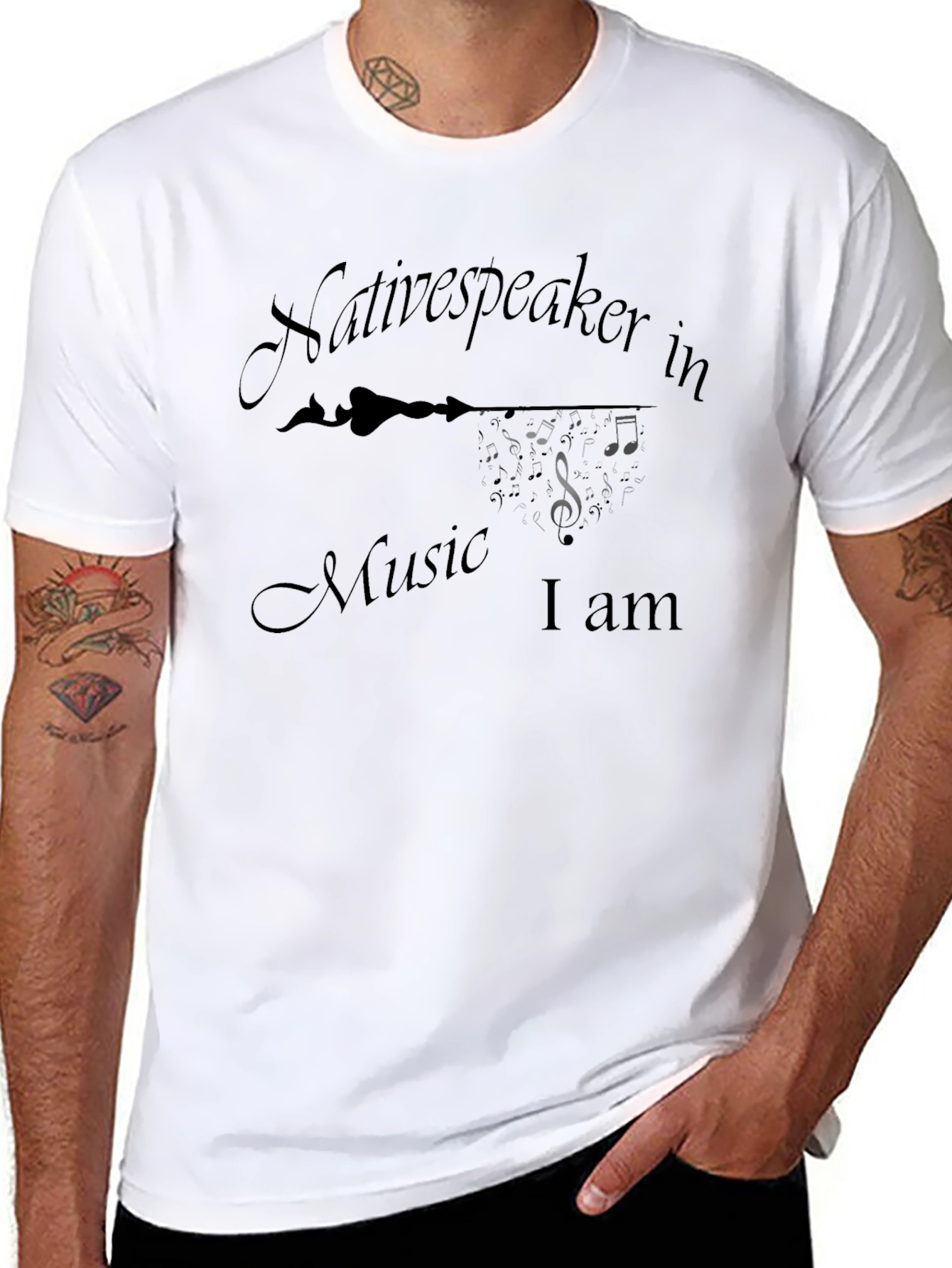 Black Native Speaker In Music Tee view 8