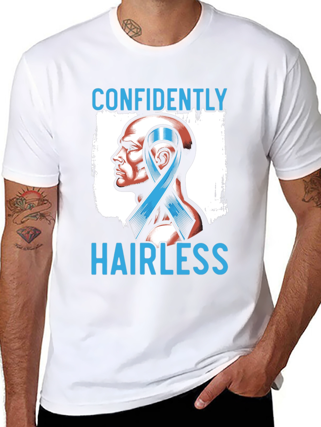 Confidently Hairless T-Shirt - Alopecia Awareness - 8