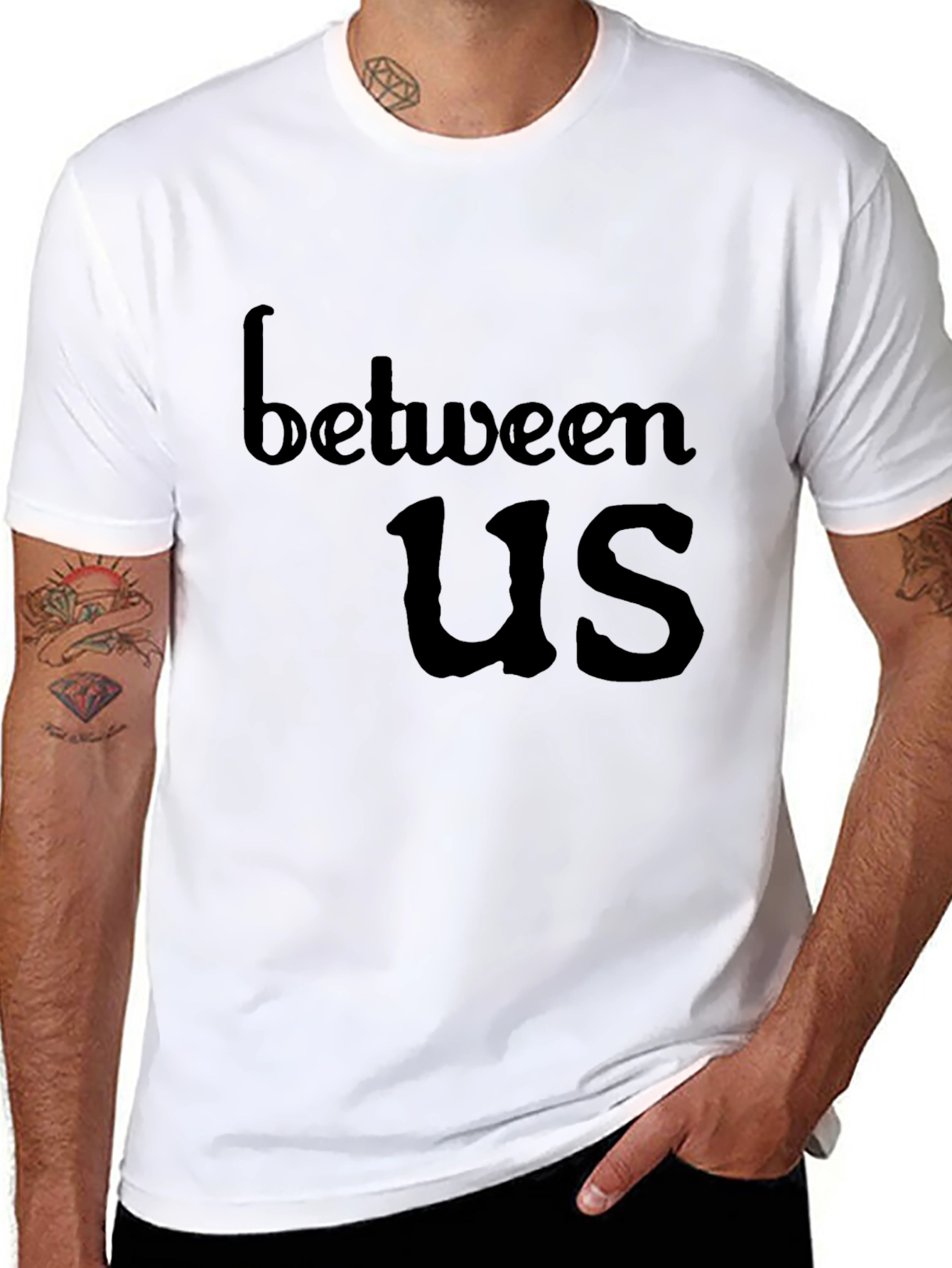 Black Between Us Black T-Shirt - Casual Style view 8