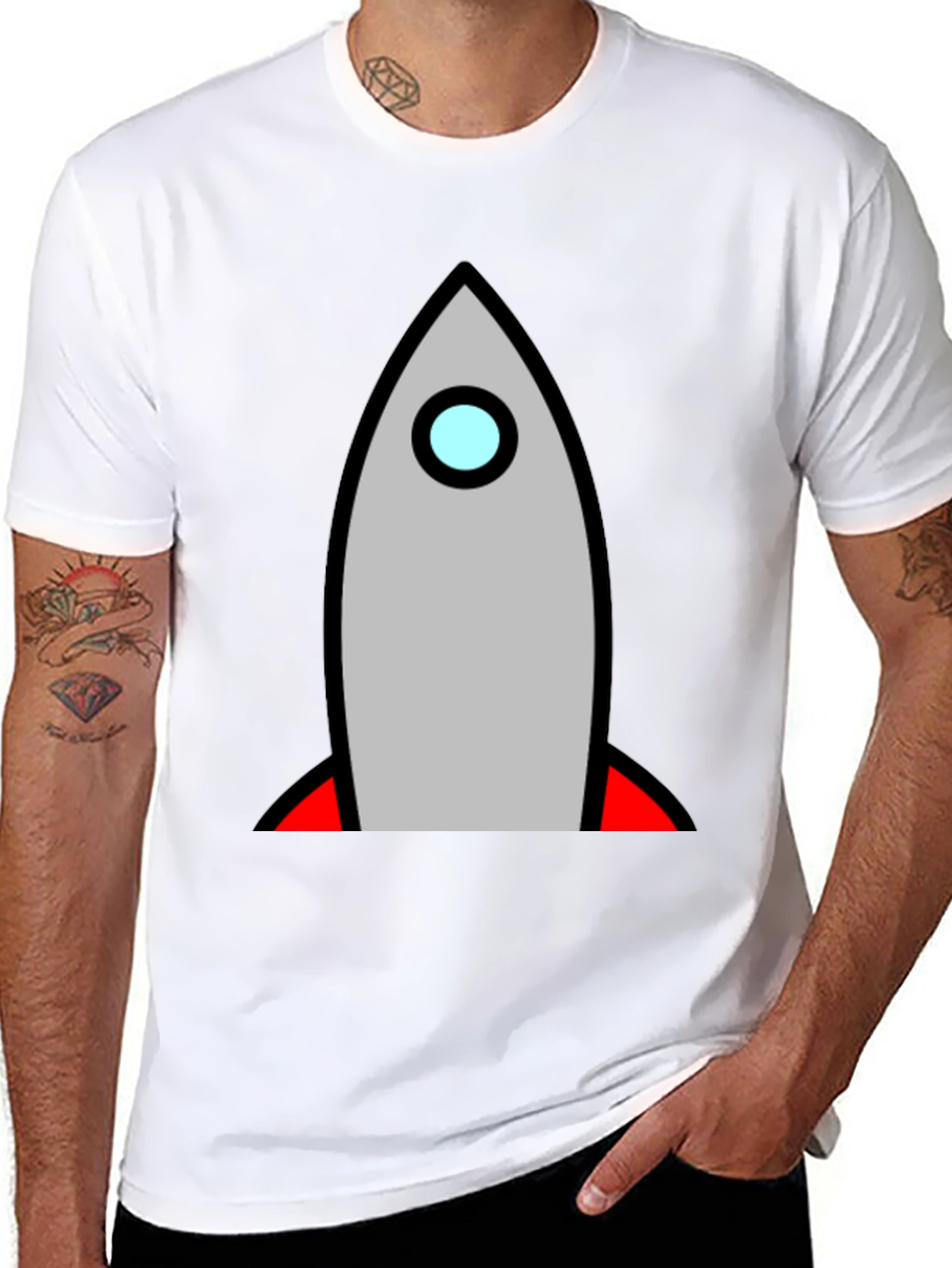 Black Rocket T-Shirt - Blast Off in Style! view 8