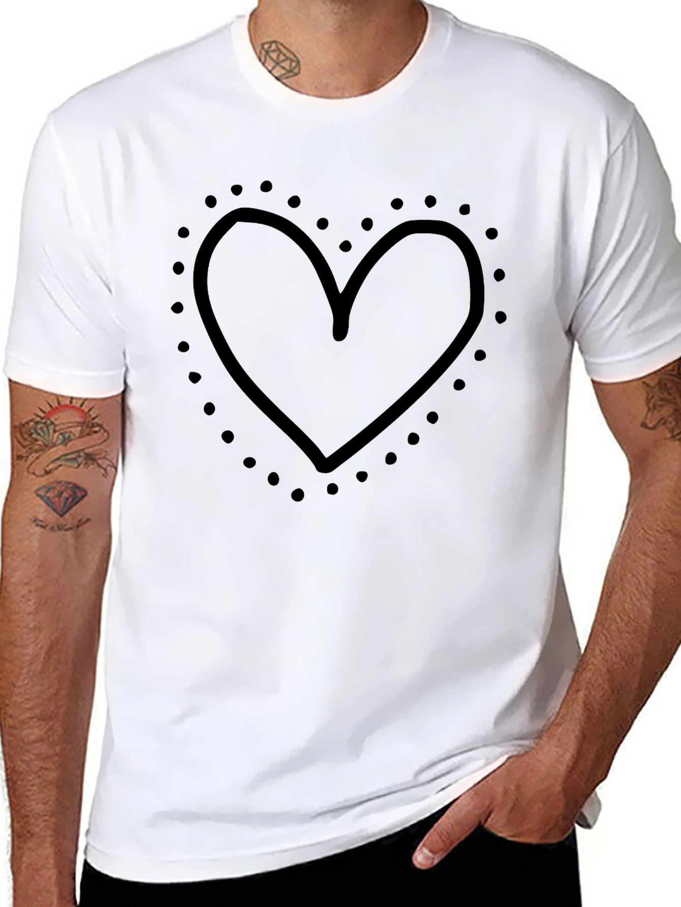Black Heart Graphic Tee - Casual Style view 8