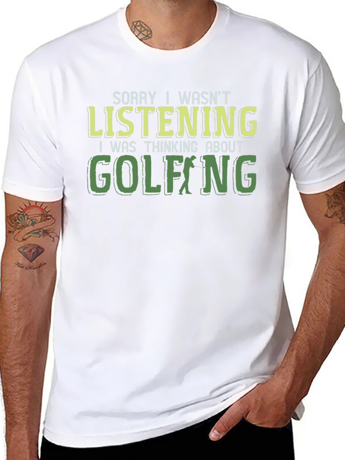 Black Golfing T-Shirt Funny Novelty Tee view 8