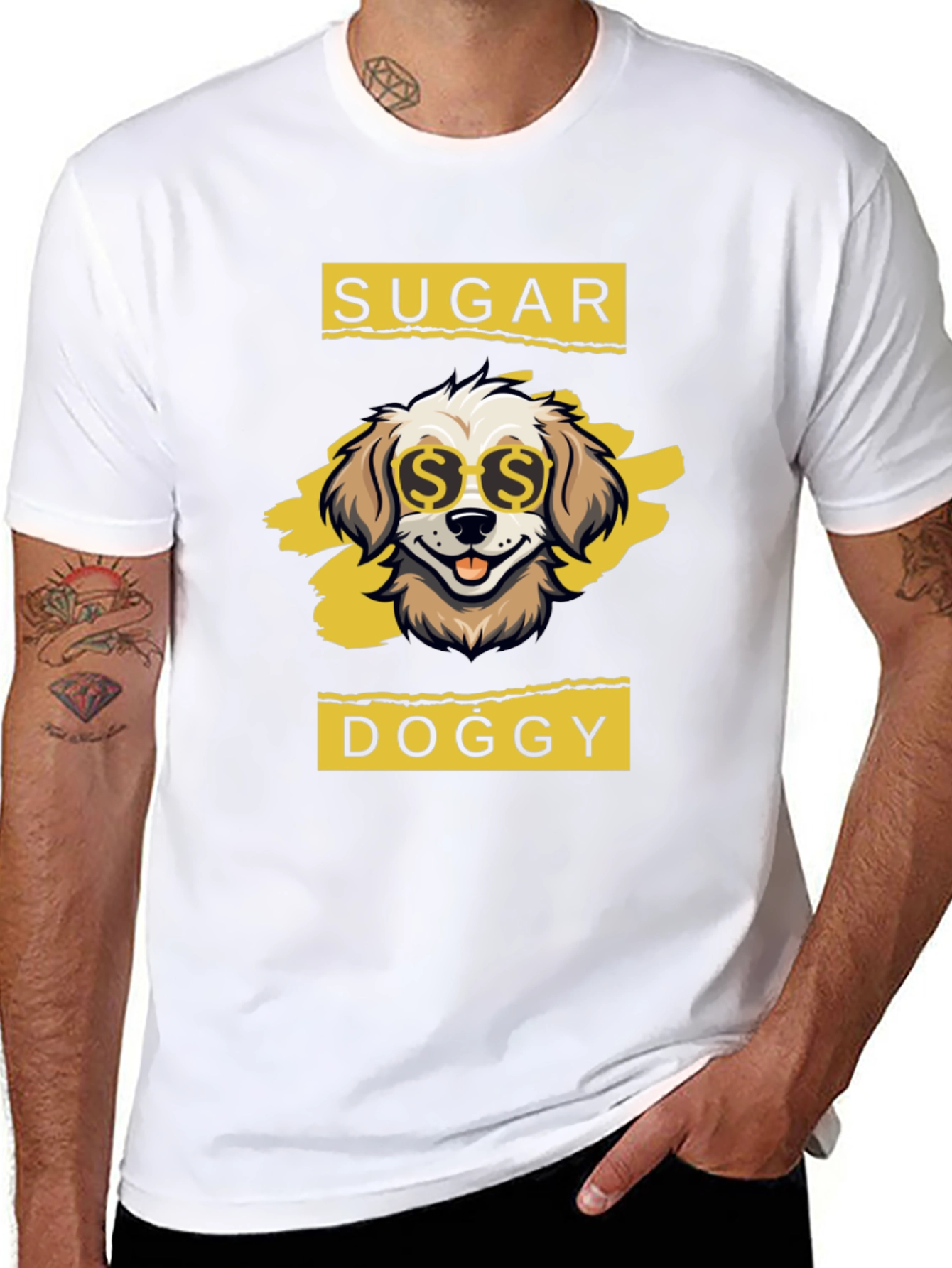 Black Sugar Doggy T-Shirt - Cool Canine Design view 8