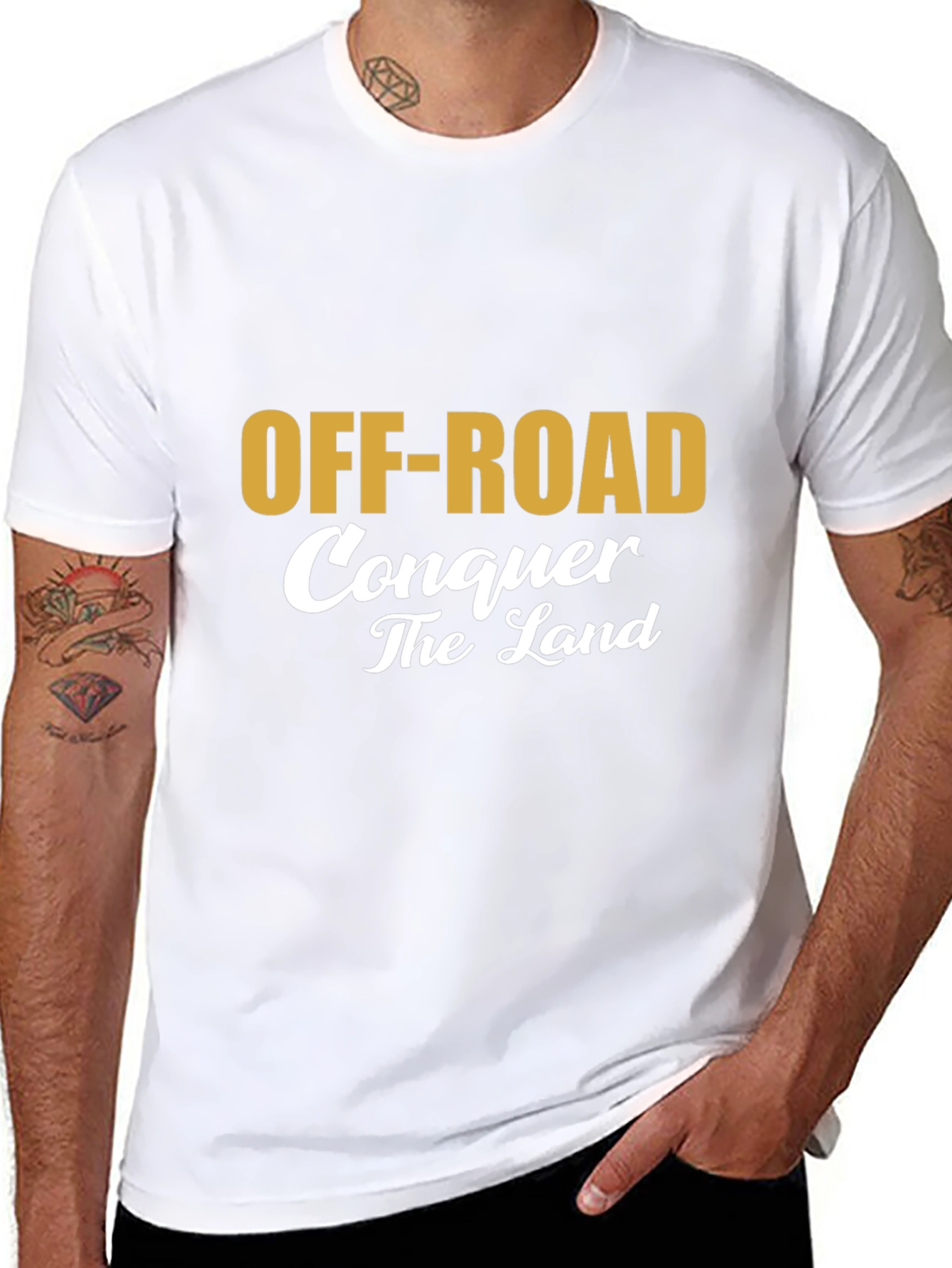 Black Off-Road Conquer the Land Black T-Shirt view 8